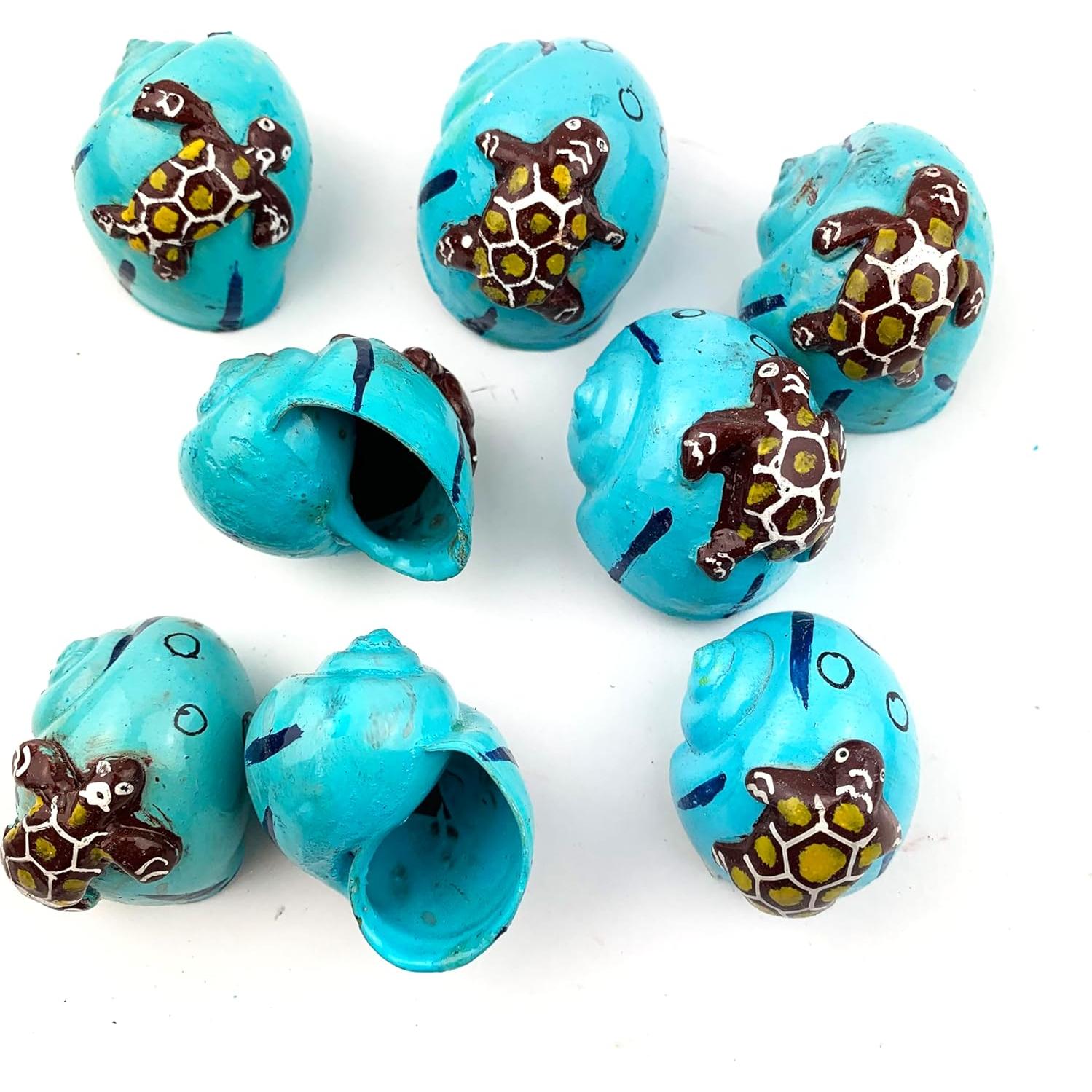 Conchas de Cangrejo Ermitaño Pintadas a Mano 8PC 3D Decoración