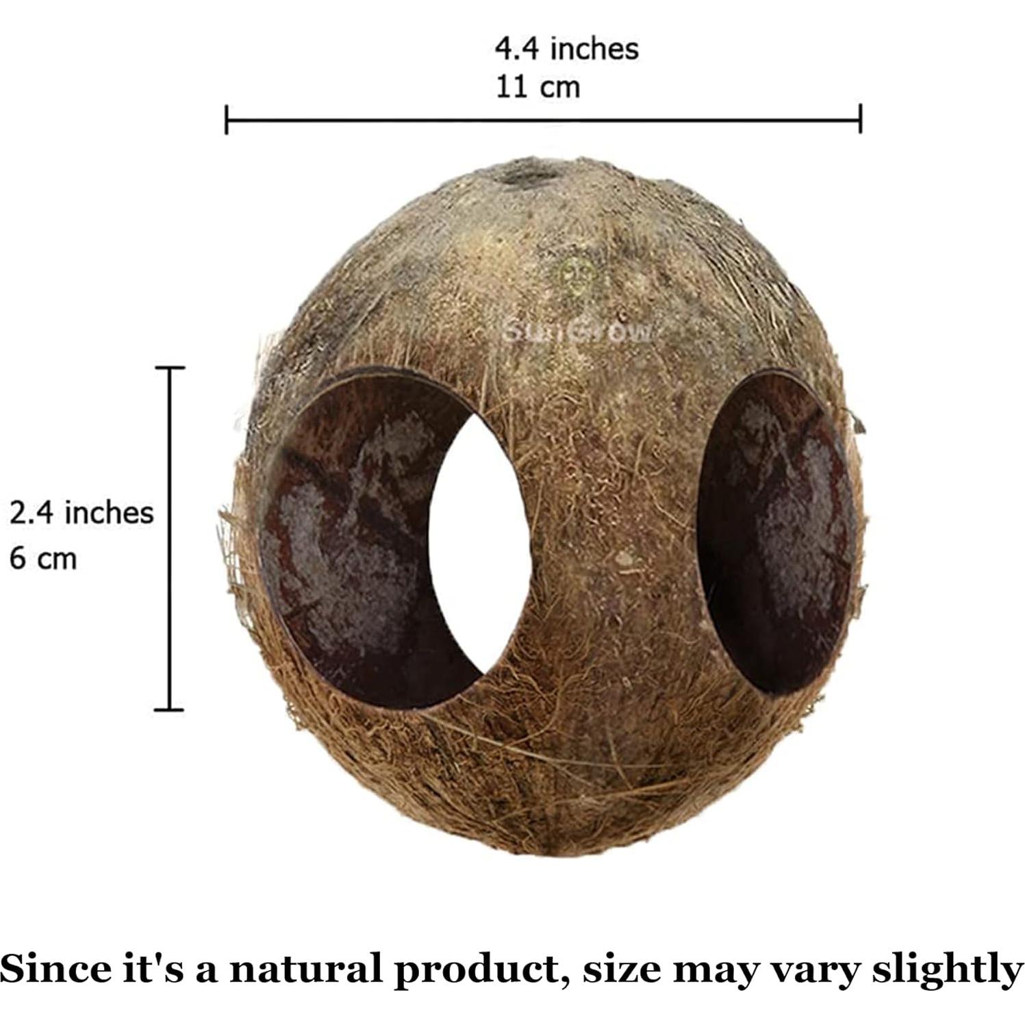 Casa de Cangrejo Ermitaño SunGrow de Coco 11.4 cm con Asa