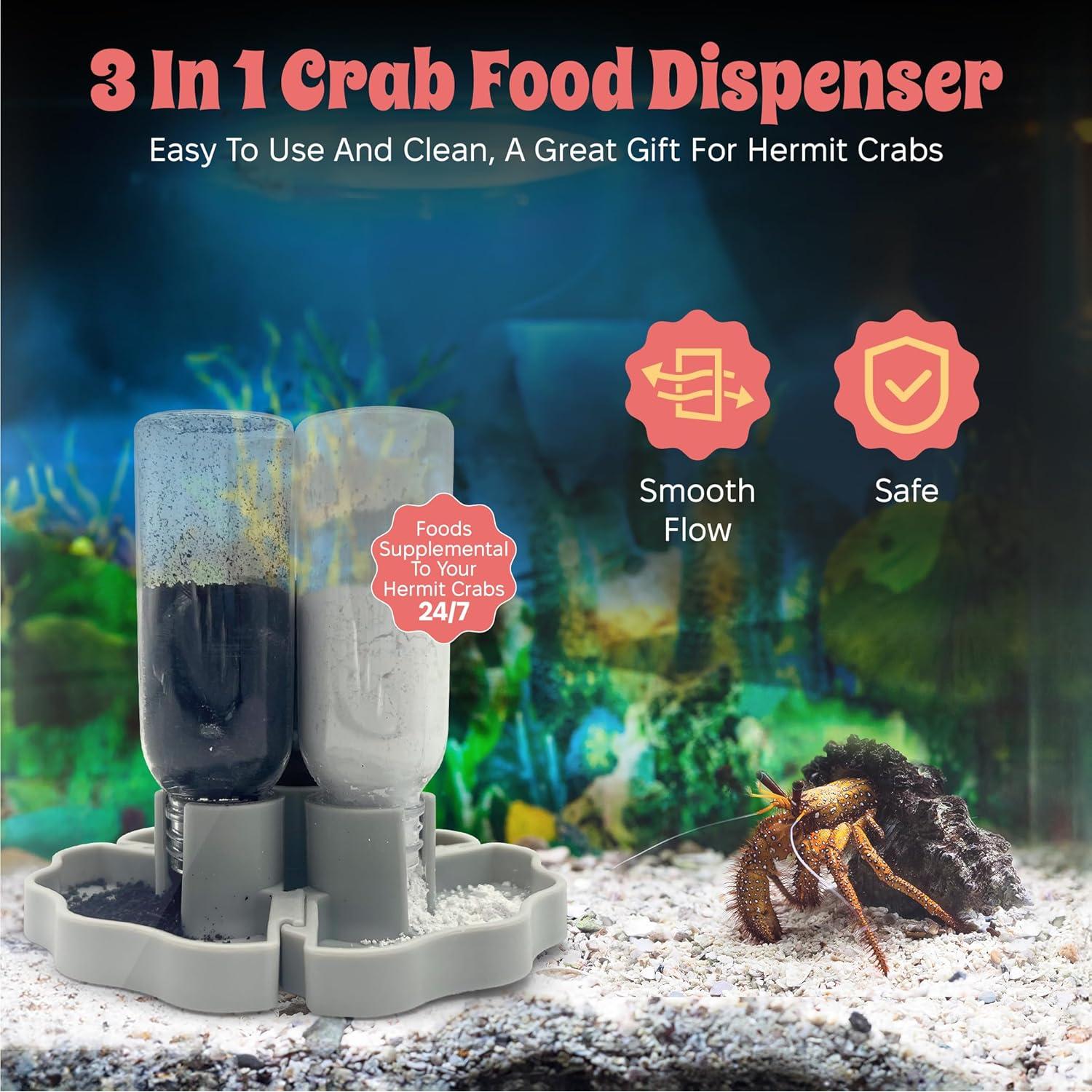 Comedero de Gravedad para Cangrejos Ermitaños Snout and Shell - Gris