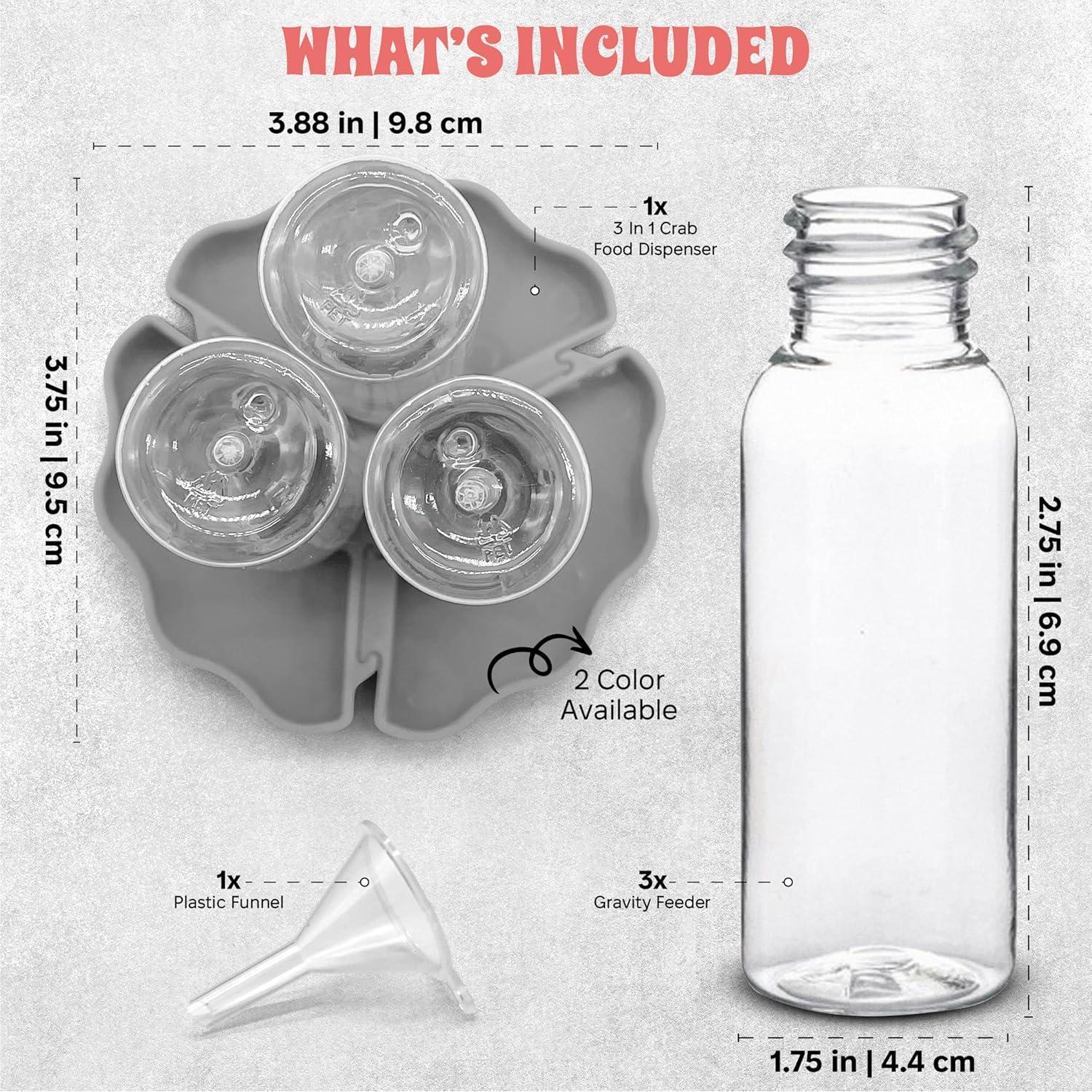 Comedero de Gravedad para Cangrejos Ermitaños Snout and Shell - Gris