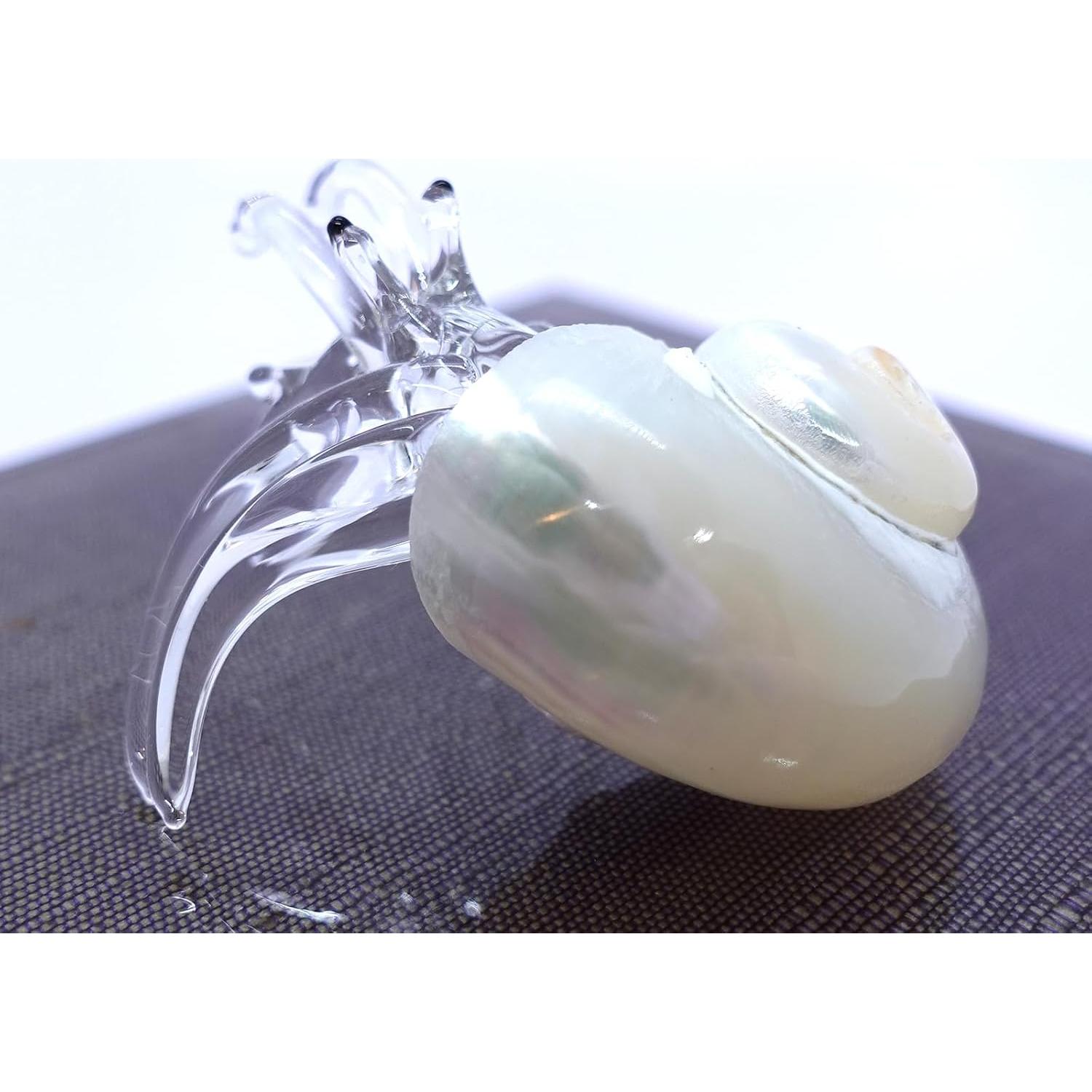 Concha de Mar Cangrejo Ermitaño Vidrio Soplado Sansukjai