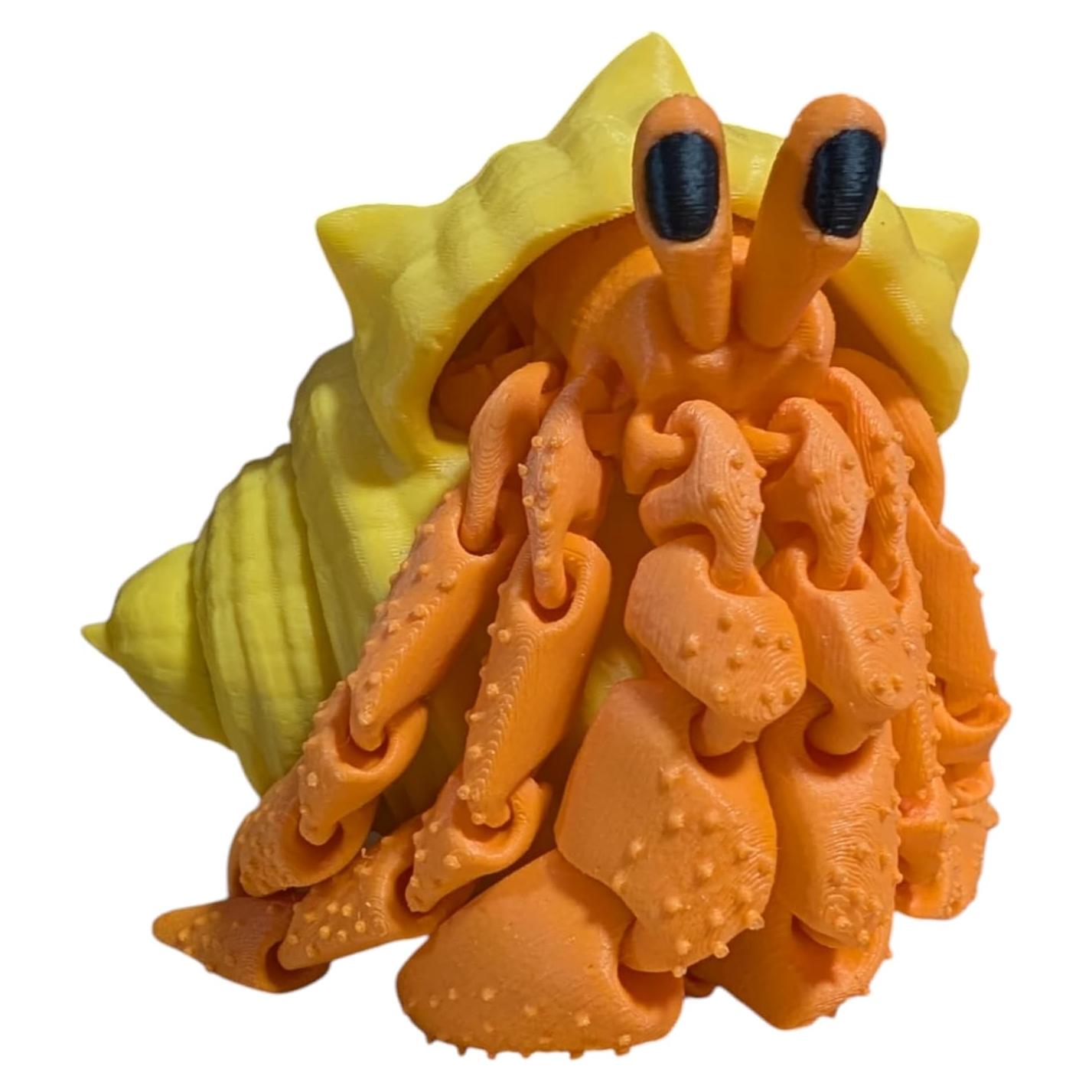 Juguete Antiestrés Cangrejo Ermitaño 3D con Concha Removible