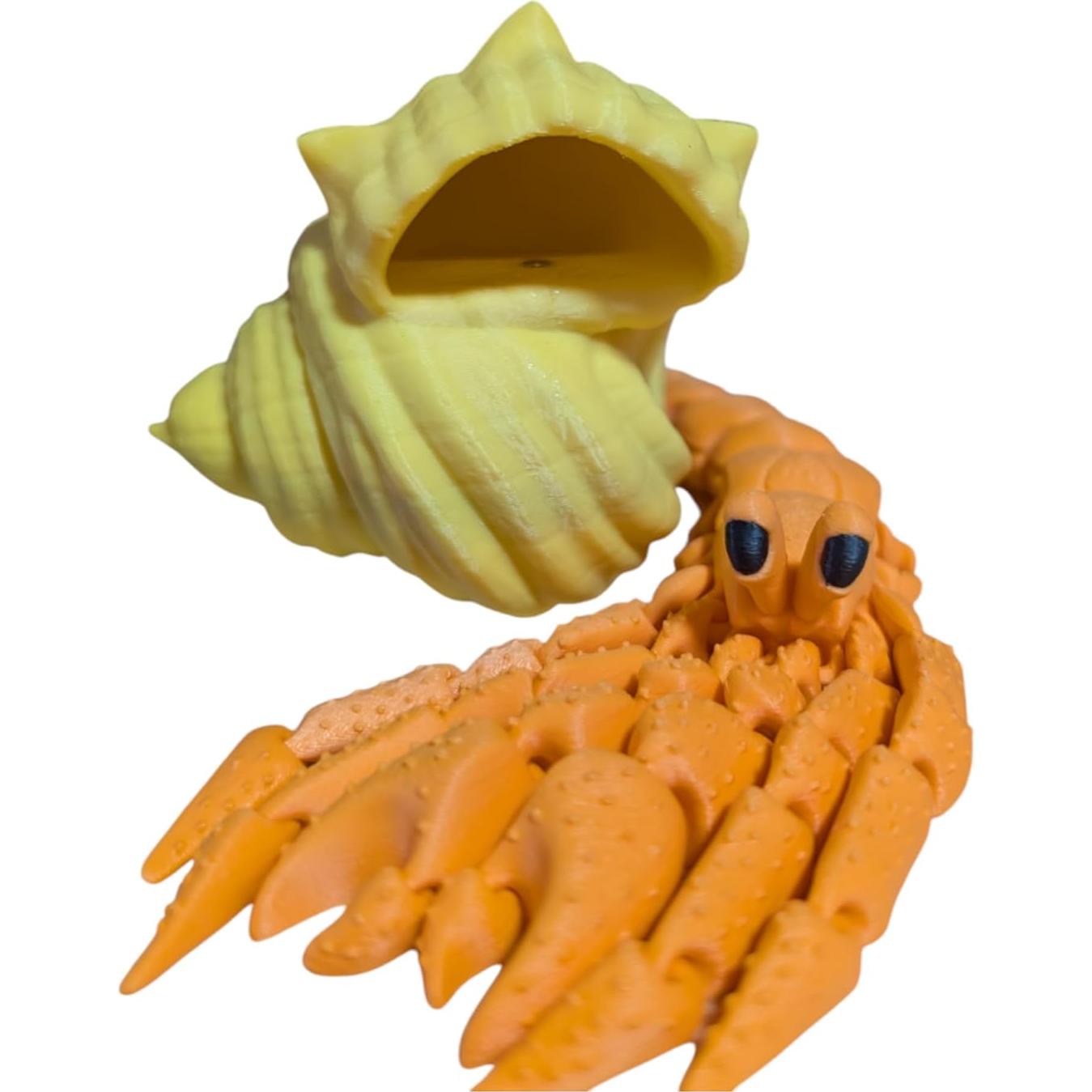 Juguete Antiestrés Cangrejo Ermitaño 3D con Concha Removible