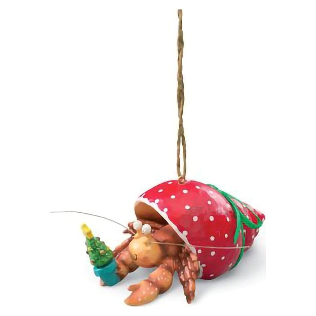 Adorno Navideño Cangrejo Ermitaño Cape Shore 7.62 cm Resina