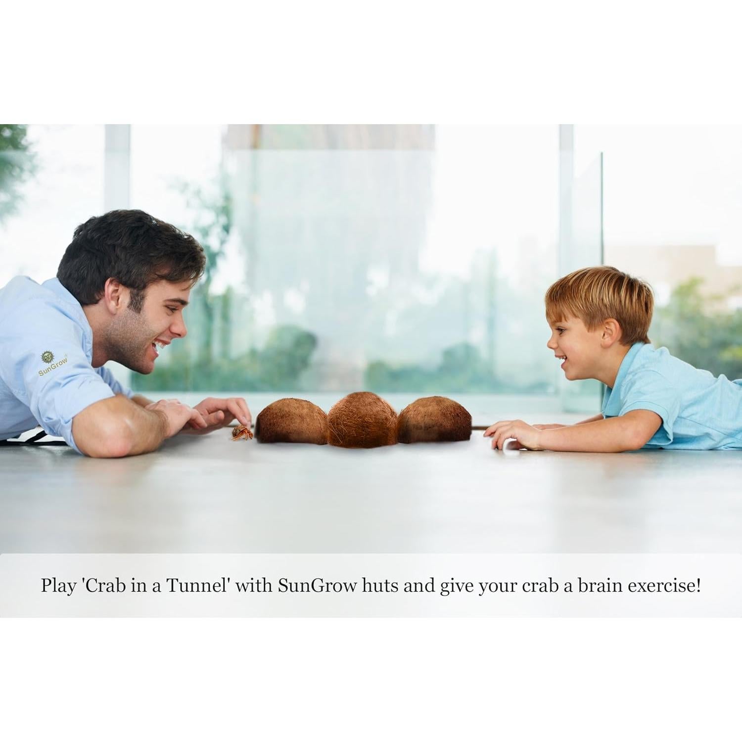 Refugio de Coco SunGrow para Cangrejos Ermitaños 12.7x7.6 cm