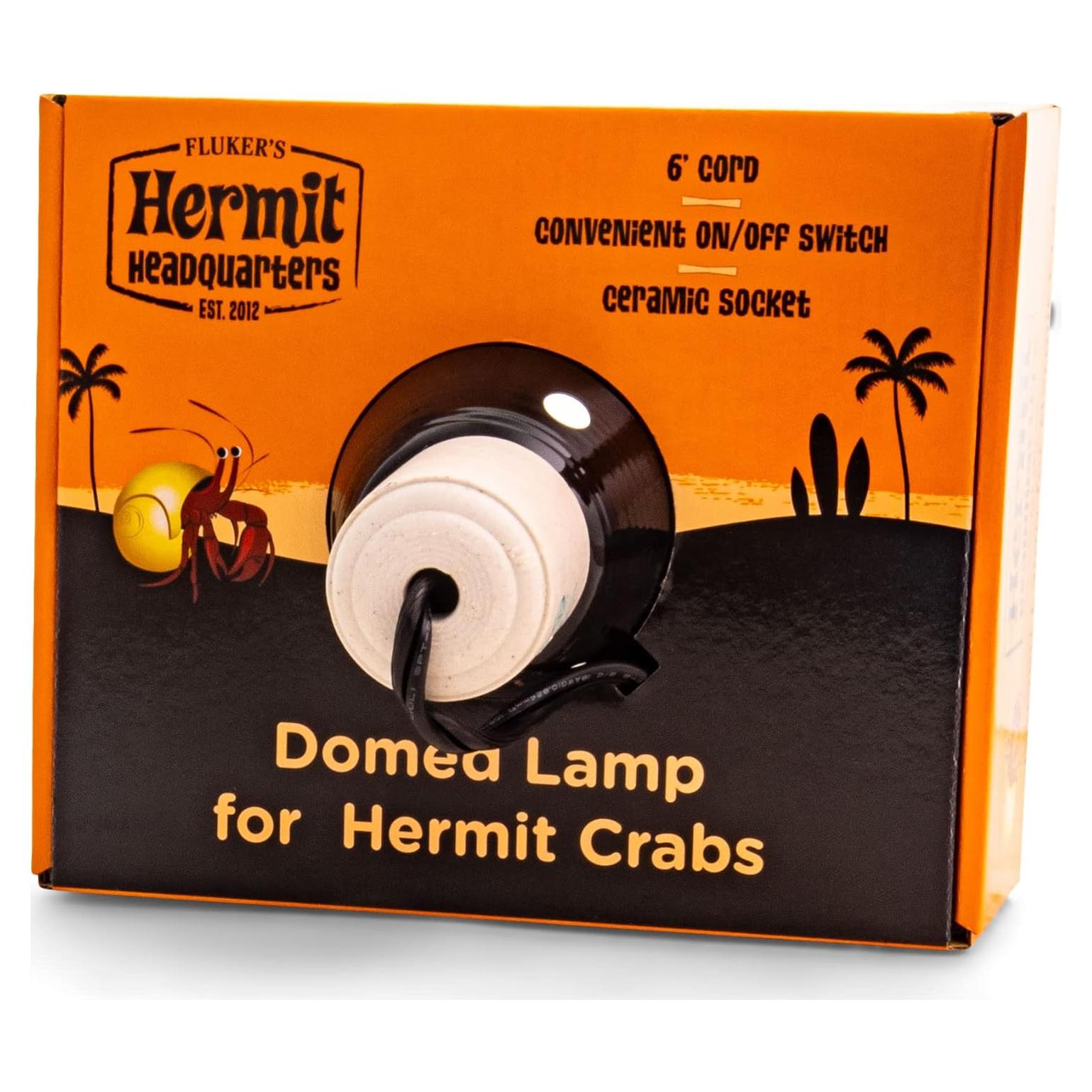 Lámpara Domada Fluker para Cangrejos Ermitaños 14 cm Negro
