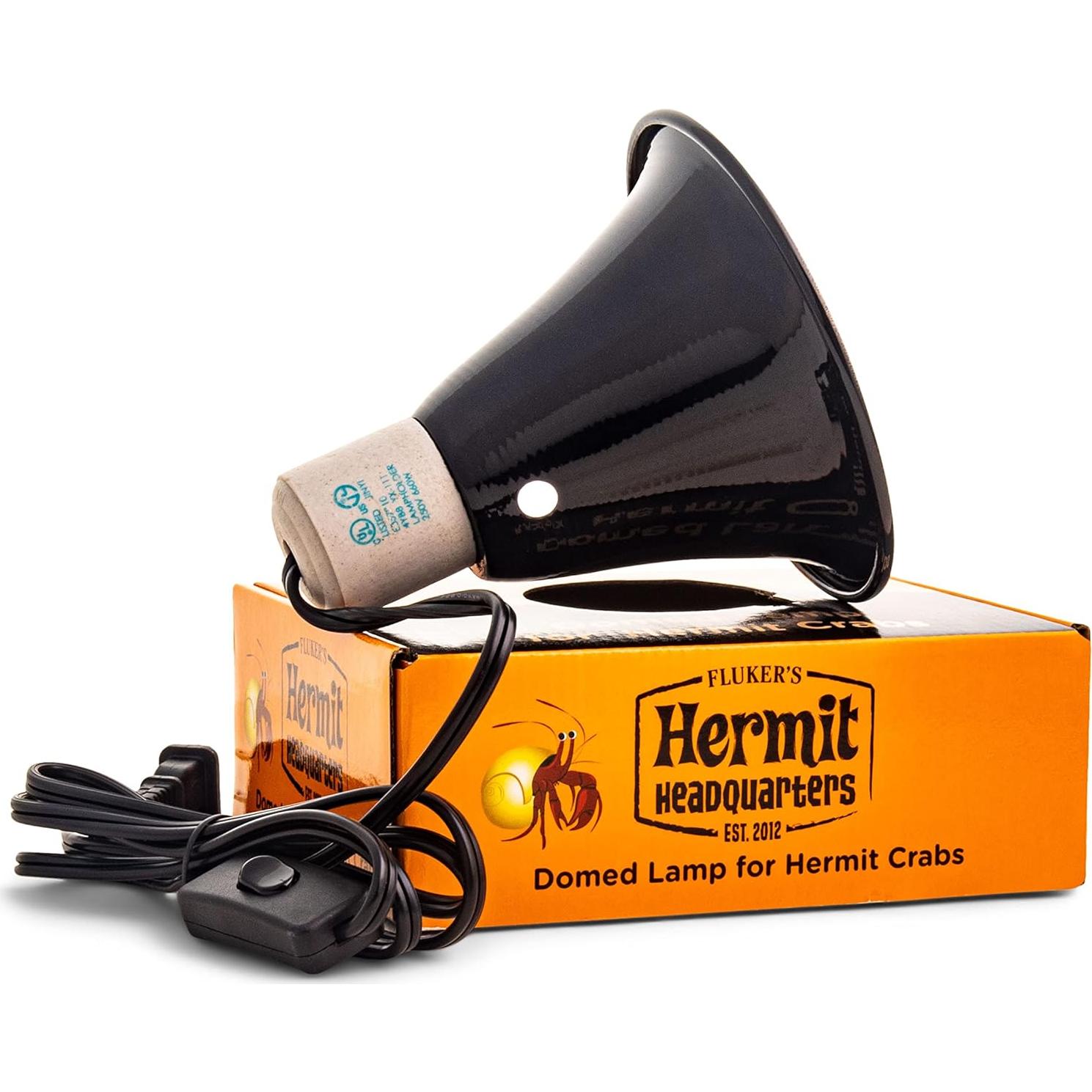 Lámpara Domada Fluker para Cangrejos Ermitaños 14 cm Negro