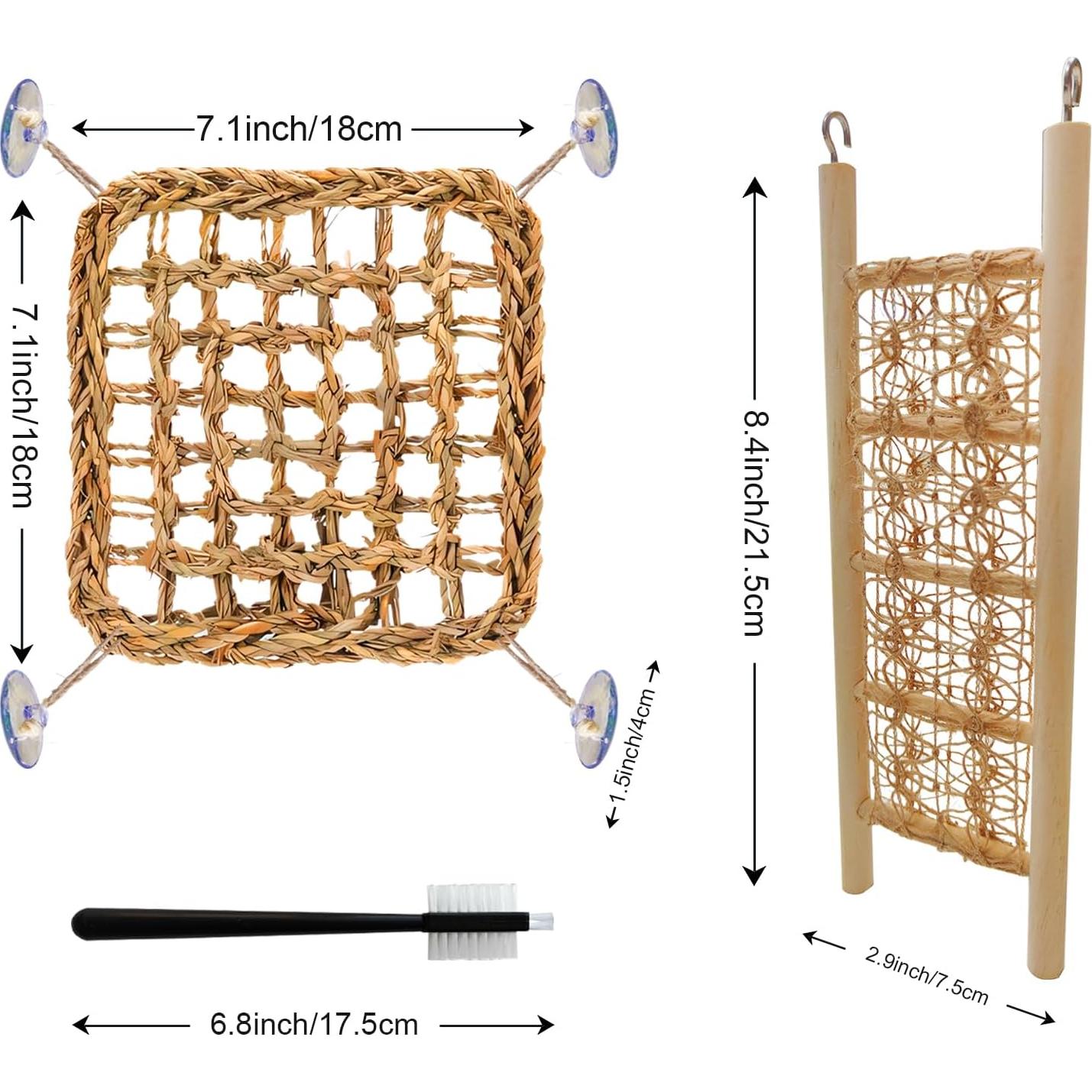 Juego de Juguetes para Cangrejos Ermitaños FEXICHUJI - Hamaca y Escalera