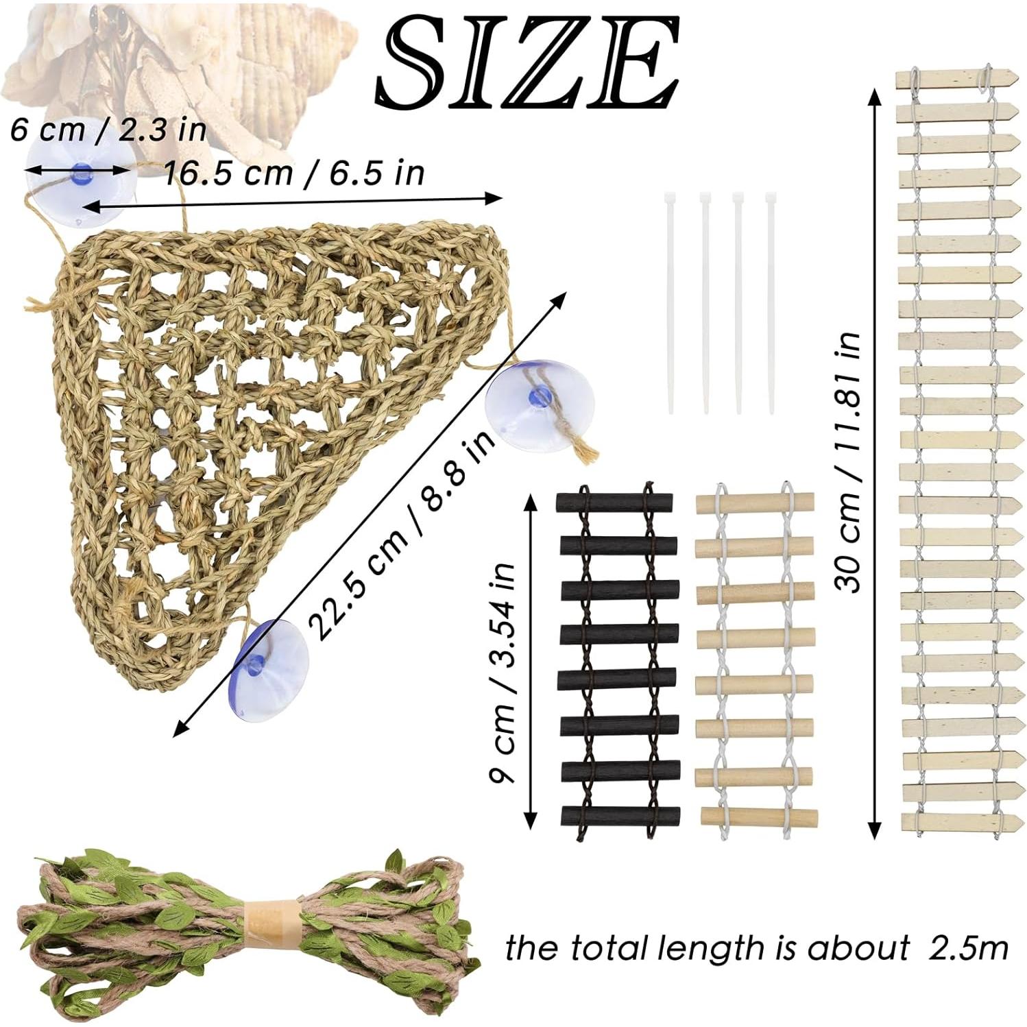 Juego de Juguetes para Cangrejos Ermitaños Niuohoy - Hamacas y Escalera