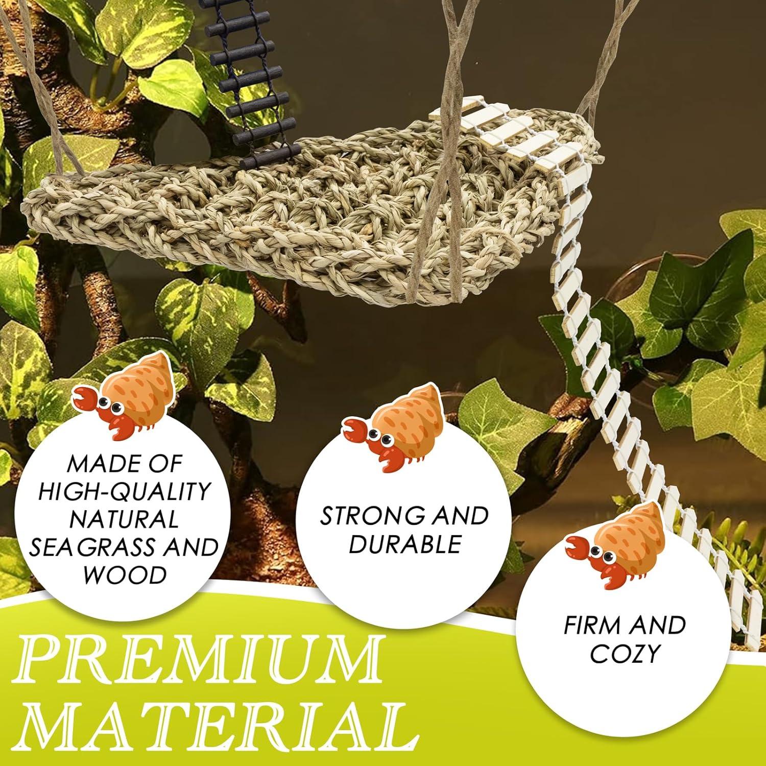 Juego de Juguetes para Cangrejos Ermitaños Niuohoy - Hamacas y Escalera