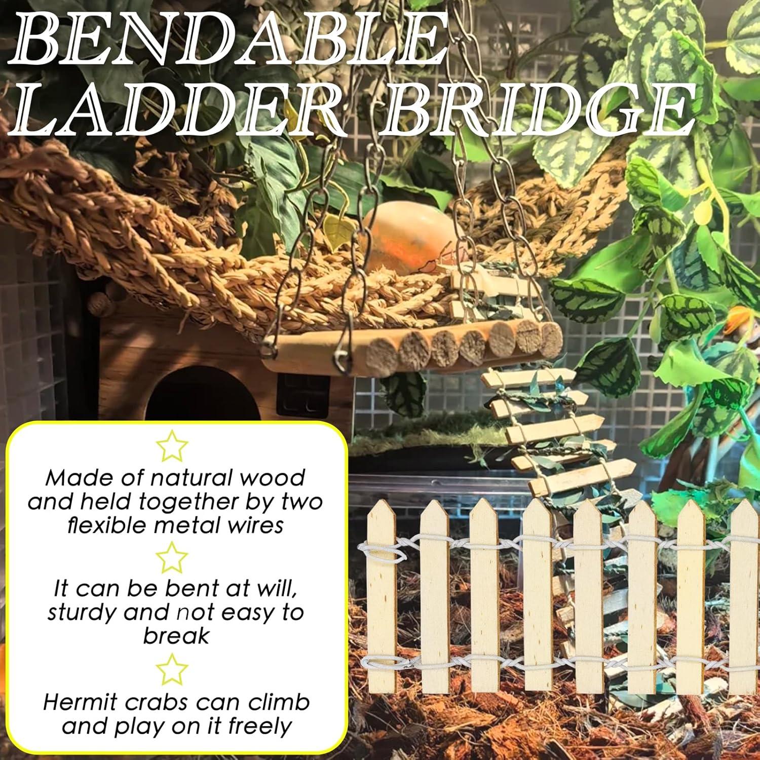 Juego de Juguetes para Cangrejos Ermitaños Niuohoy - Hamacas y Escalera