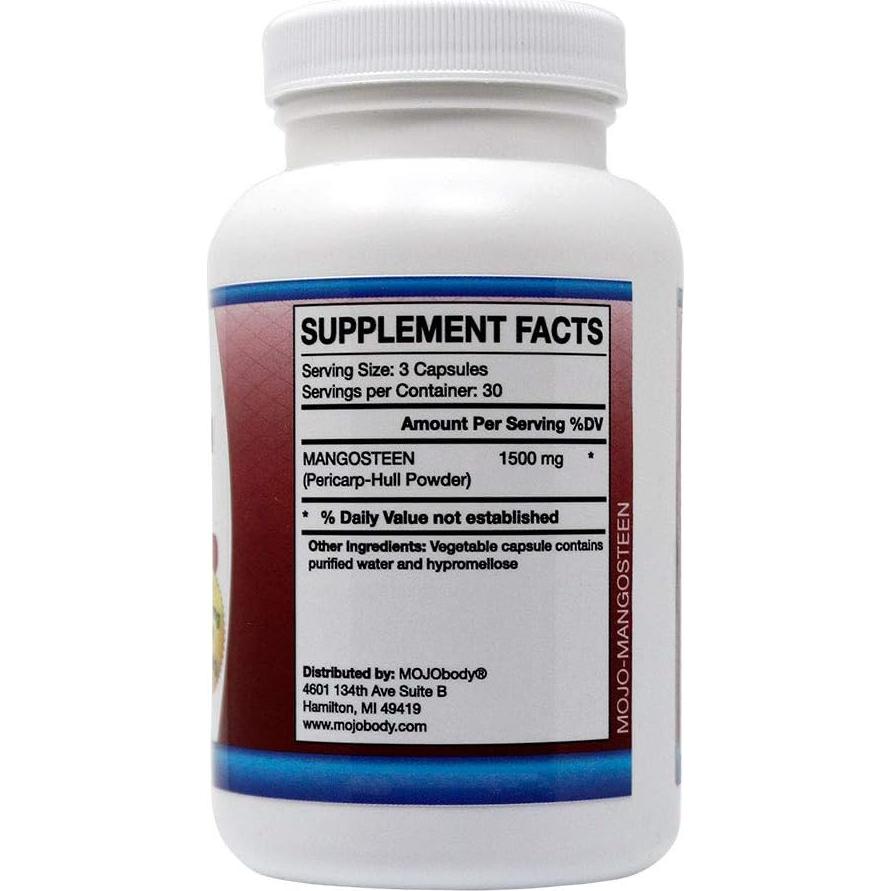 Cápsulas de Mangostán Liofilizado MOJObody 90 Unidades 1.5g