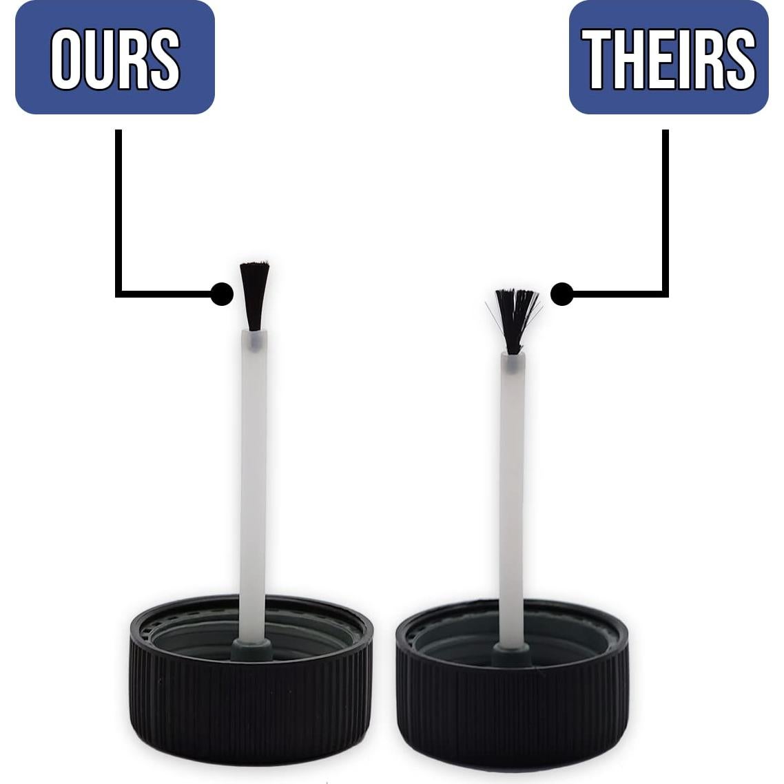 Paquete de 4 Botellas Graduadas NSI 60cc con Pincel y Tapa a Prueba de Niños