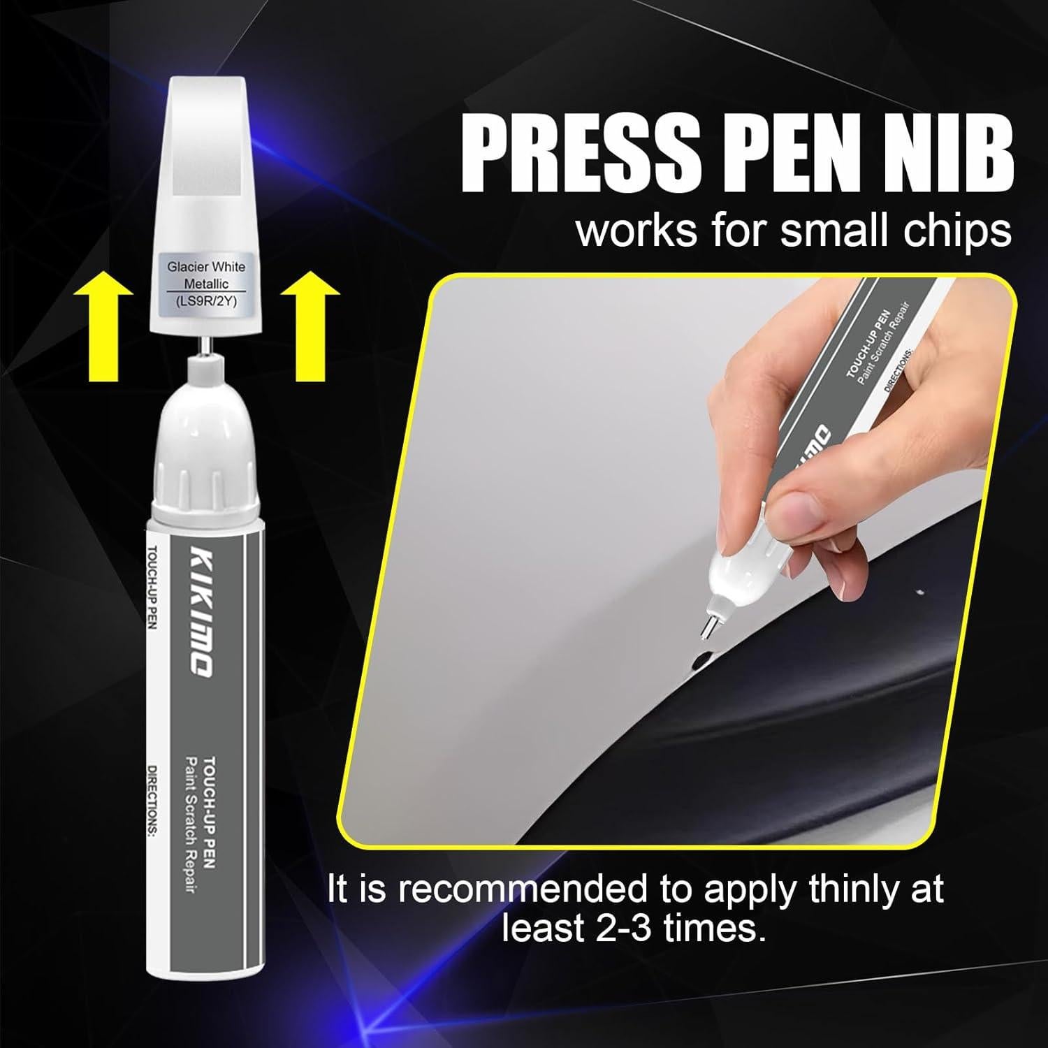 KIKIMO Pintura de Retoque para Audi A3 Blanco Ibis 12ml