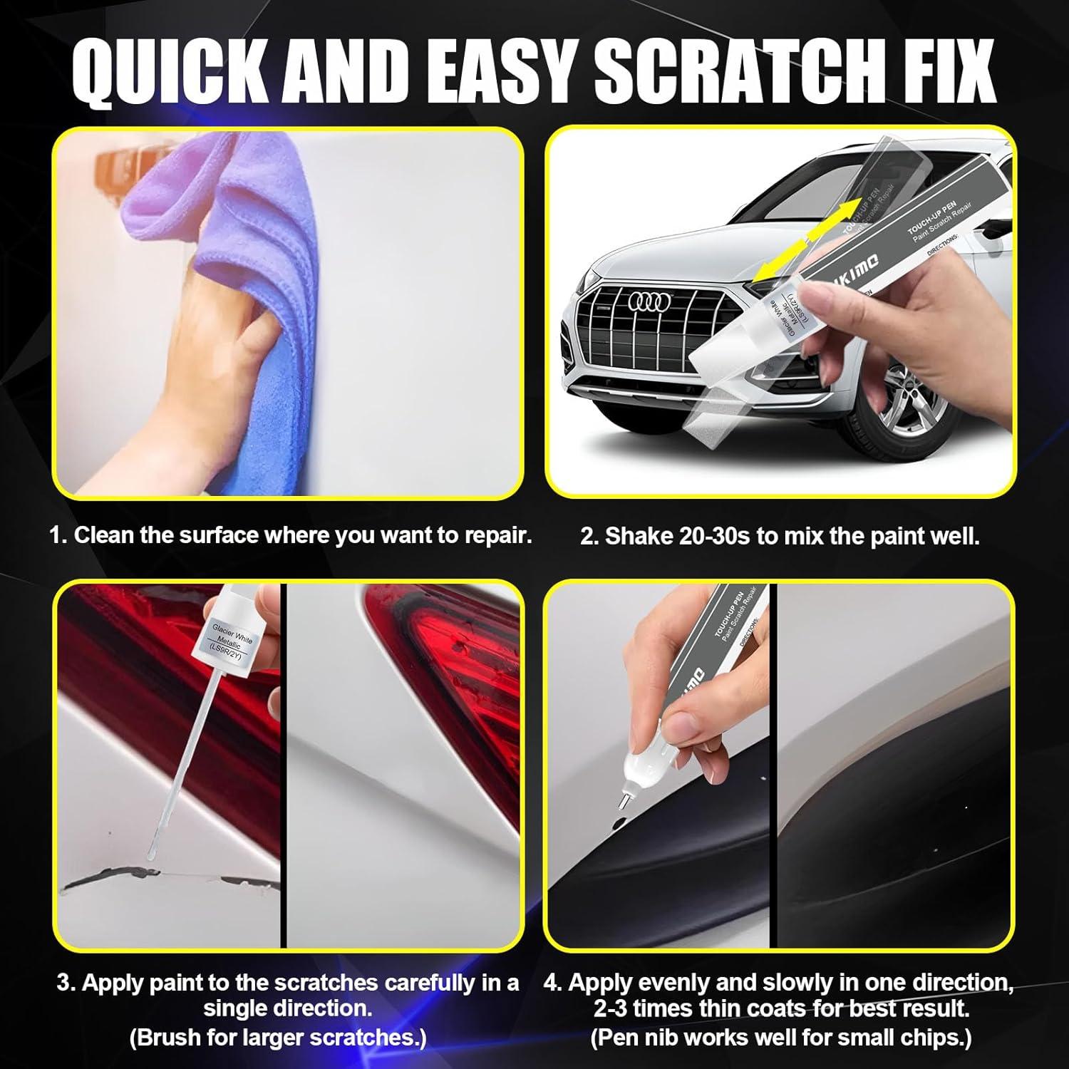 KIKIMO Pintura de Retoque para Audi A3 Blanco Ibis 12ml