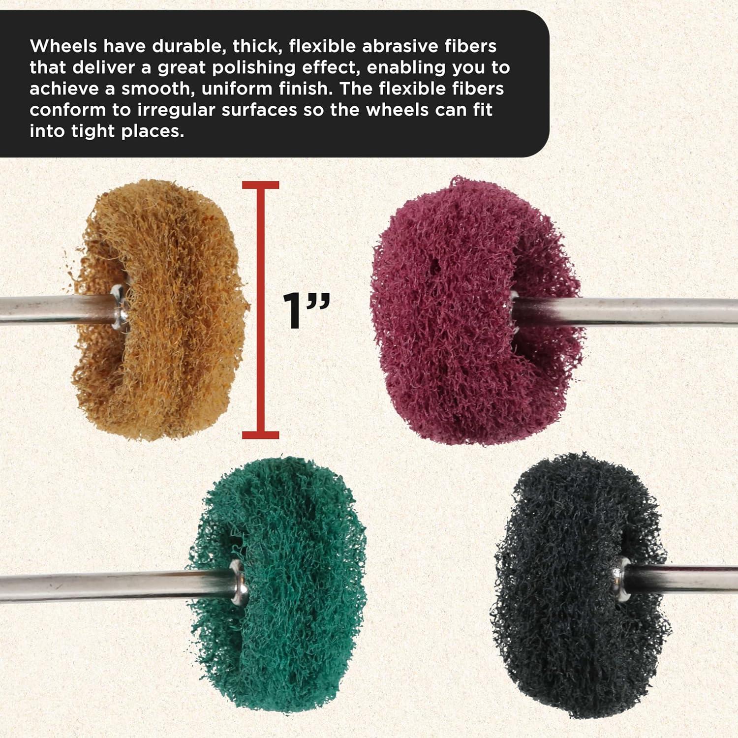 Juego de Ruedas de Pulido Dura-Gold 40 Piezas 2.54 cm Granos 120-400