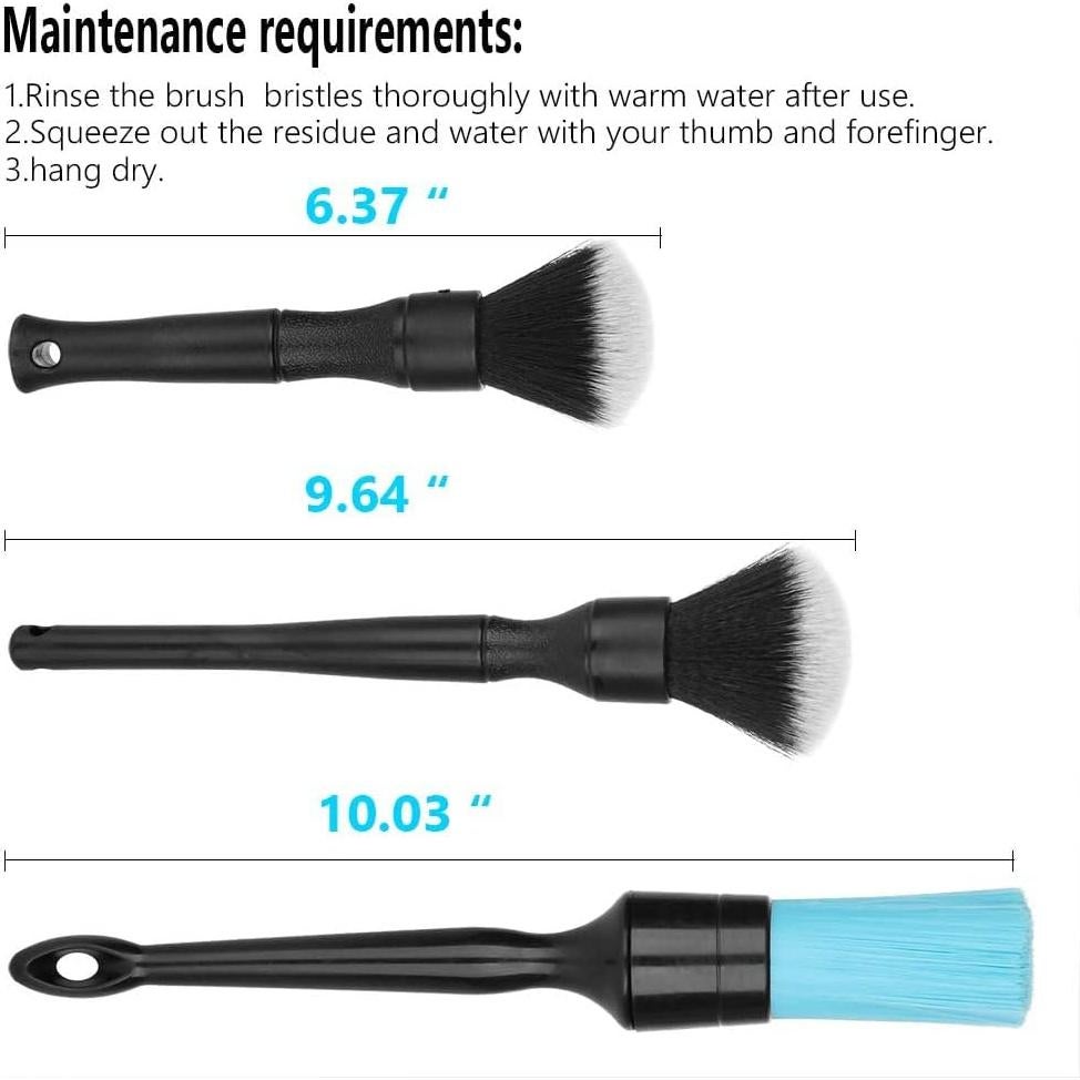 Juego de Cepillos de Detalle AntBooBoo Ultra-Suaves 3 Piezas