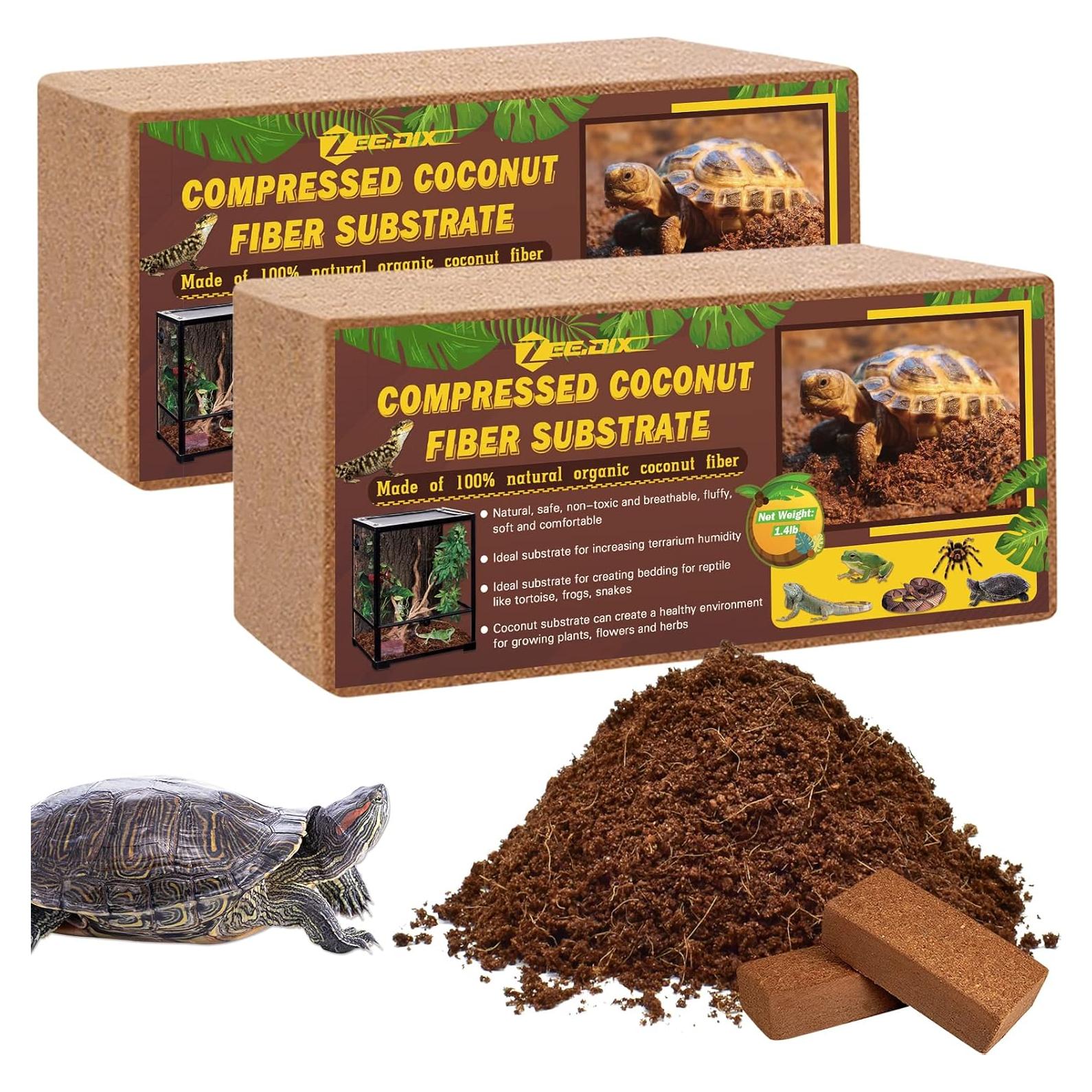 Sustrato de Fibra de Coco ZeeDix 2 Pcs 100% Orgánico 19.8x9.9cm