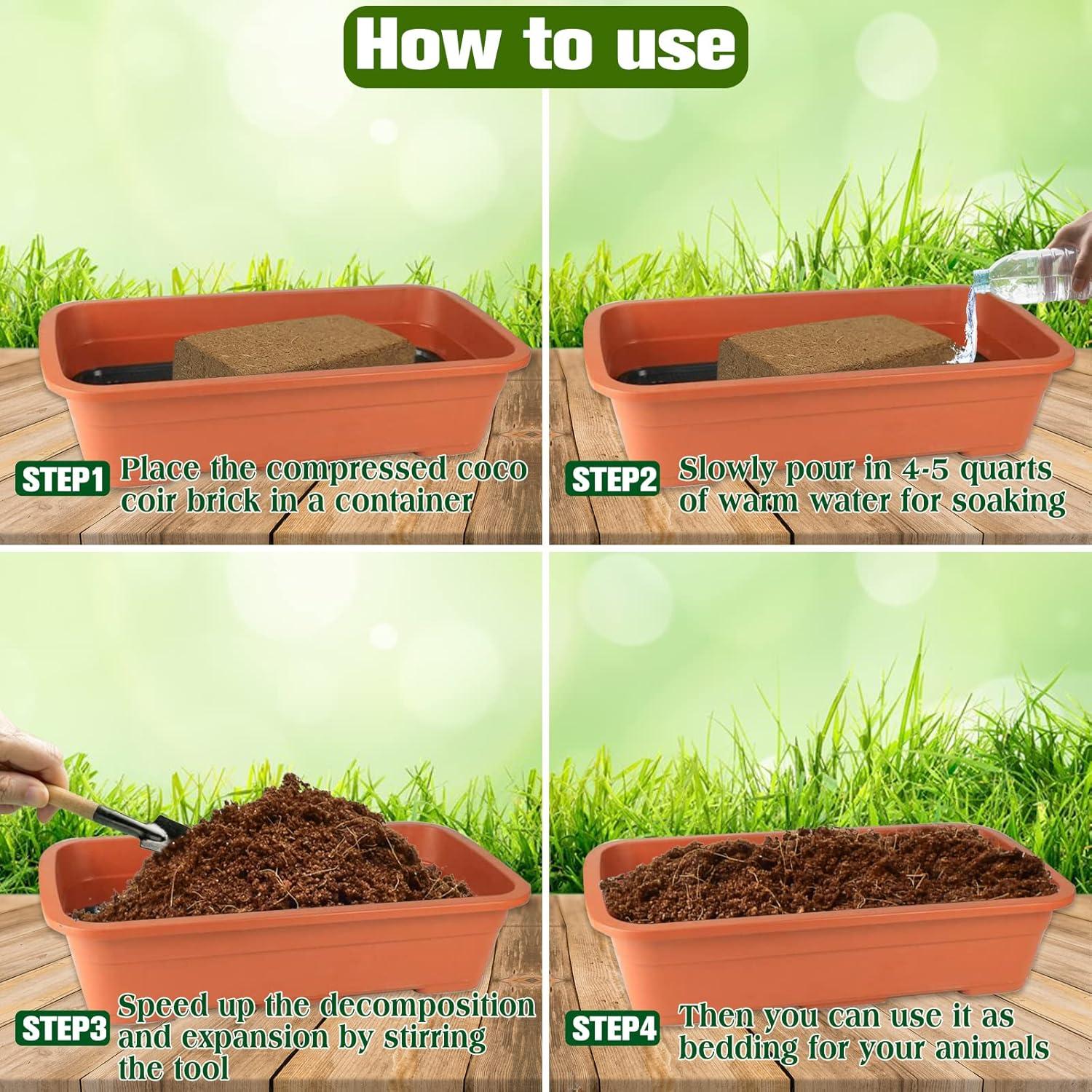 Sustrato de Fibra de Coco ZeeDix 2 Pcs 100% Orgánico 19.8x9.9cm