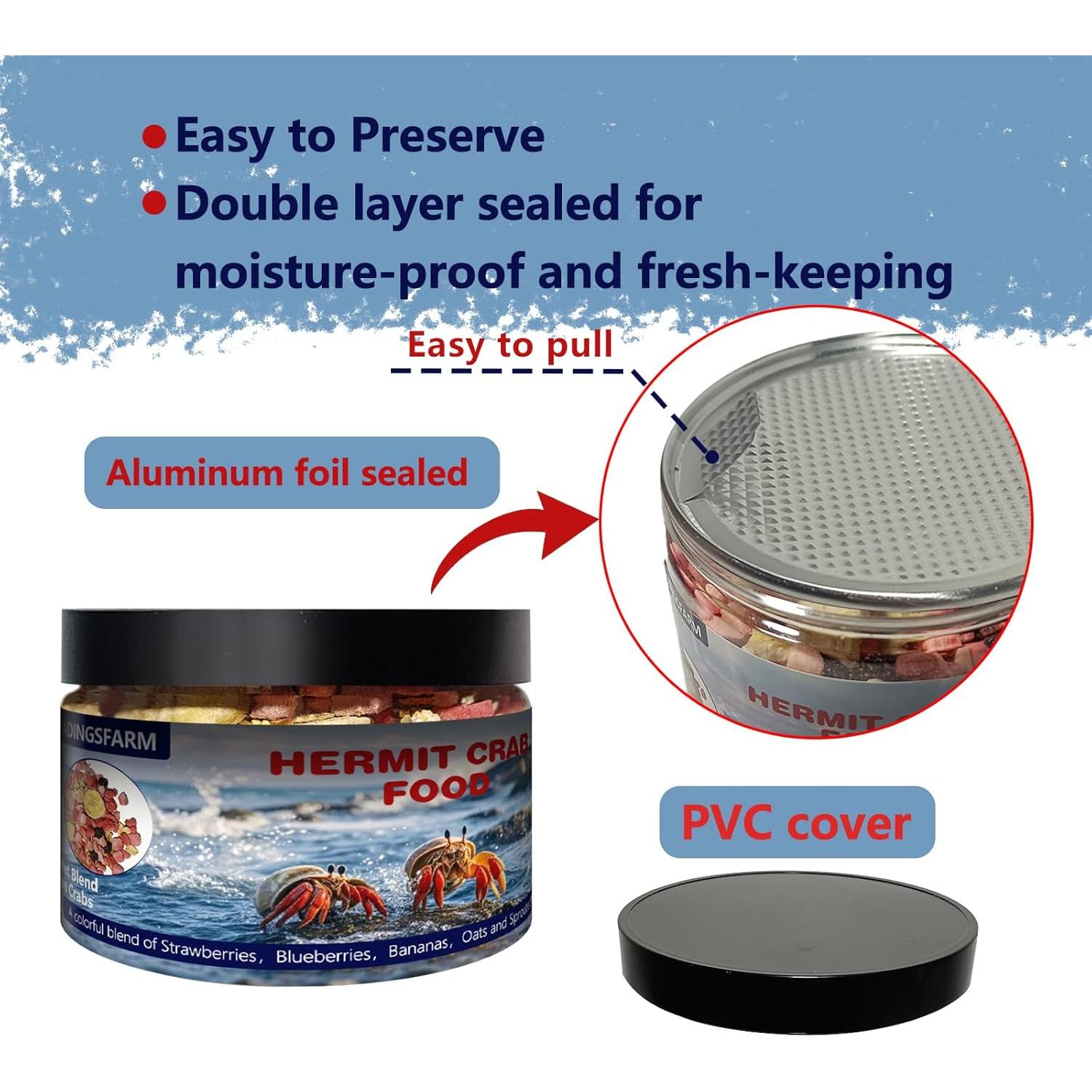 Comida Natural para Cangrejos Ermitaños JADINGSFARM 125 g