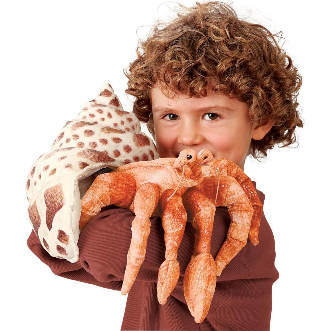 Títere de Cangrejo Ermitaño Folkmanis 33x23x28cm