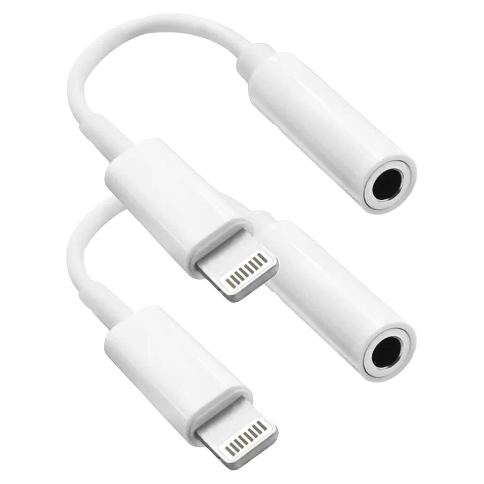 [Apple MFi Certified] 2 Pack for iPhone 3.5mm Headphones Adapter, Lightning to 3.5 mm Headphone/Earphone Jack Converter Audio Aux Dongle Compatible with iPhone 14 13 12 11 Pro XR XS Max X 8 7.