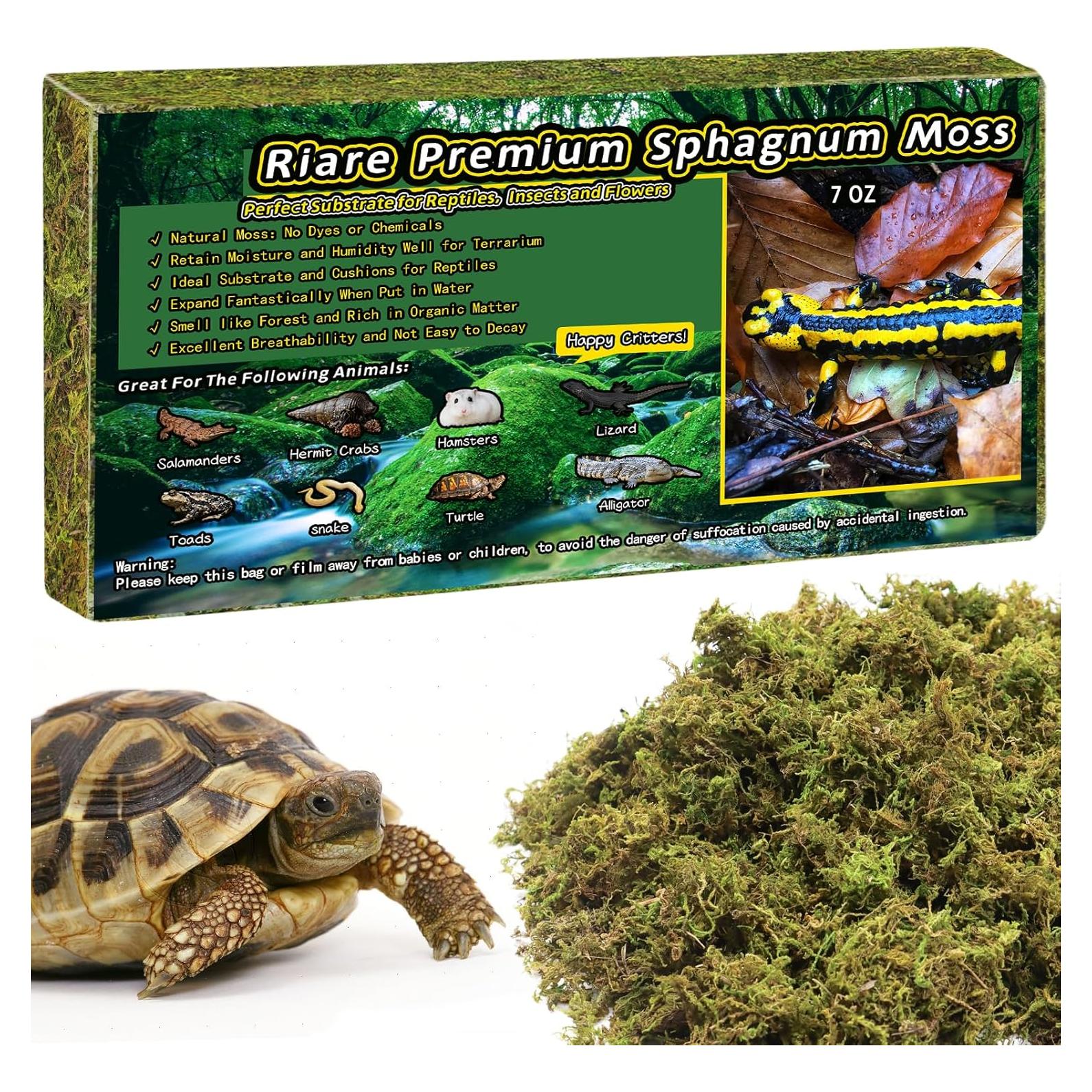 Musgo Sphagnum Premium Riare 198 g para Reptiles y Terrarios