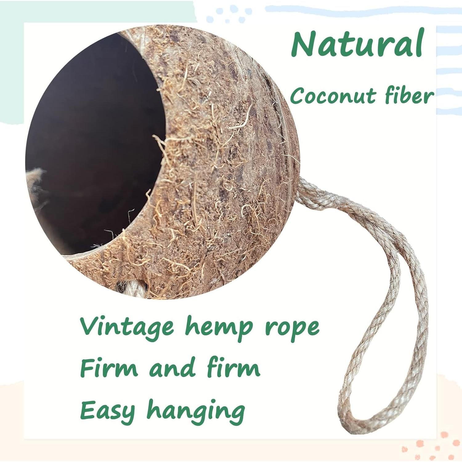 Refugio de Coco Natural Hamiledyi para Gecko y Reptiles