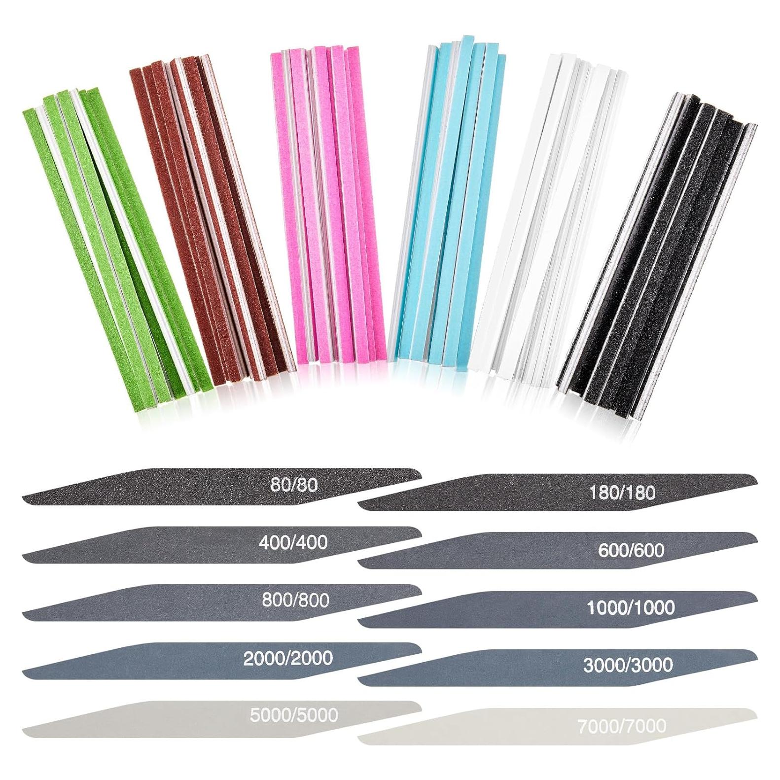 Palitos de Lijado Honoson 70 Pcs Doble Ángulo Granos Mixtos