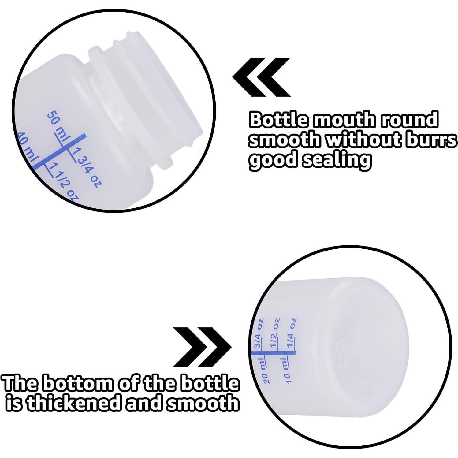 CYEAH 50 Botellas de Pintura de 60 ml con Pincel y Tapa Segura