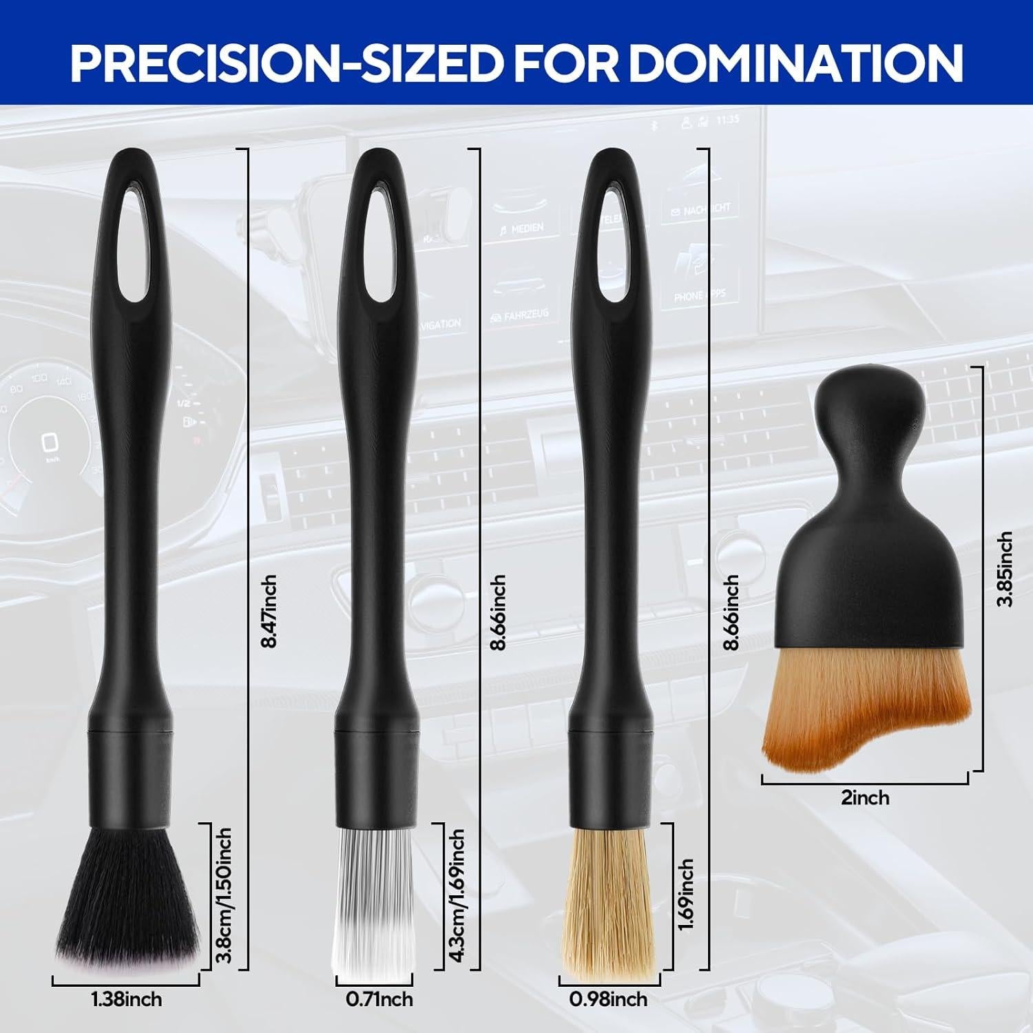 Kit de Cepillos para Detalle de Automóviles JsqFogey 7 Piezas