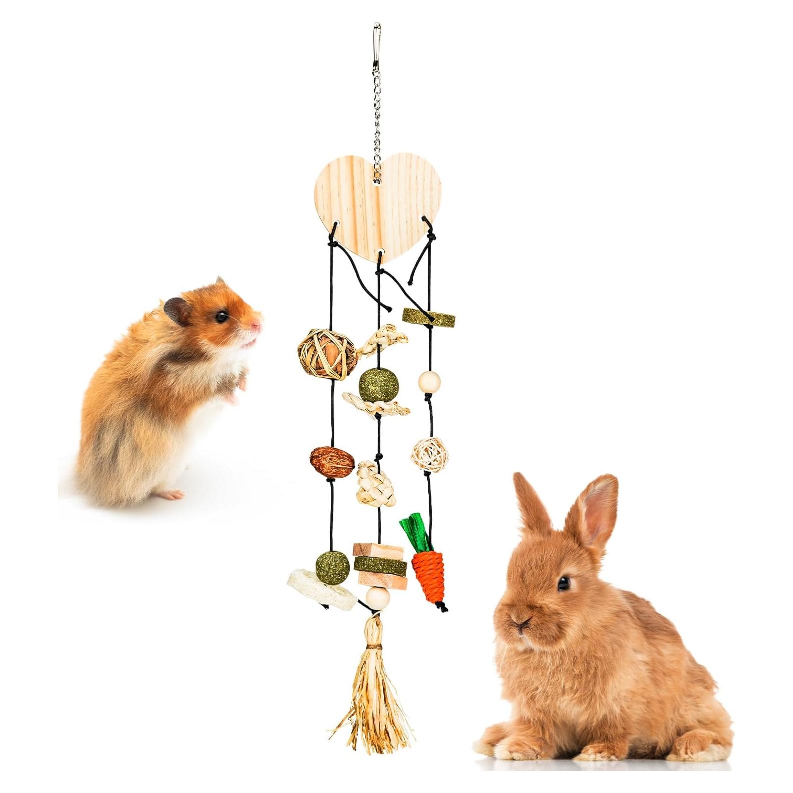 Juguetes de Masticar para Conejos Tifanso - 3 Cuerdas Naturales