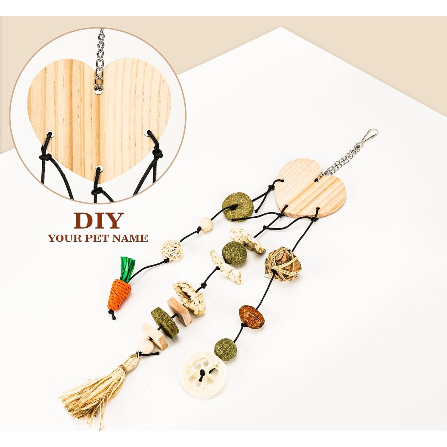 Juguetes de Masticar para Conejos Tifanso - 3 Cuerdas Naturales