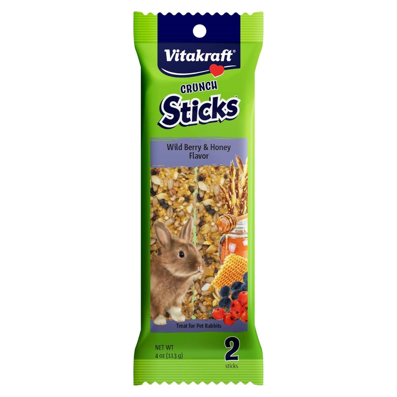 Vitakraft Crunch Sticks Galletas para Conejos - Zanahoria y Miel