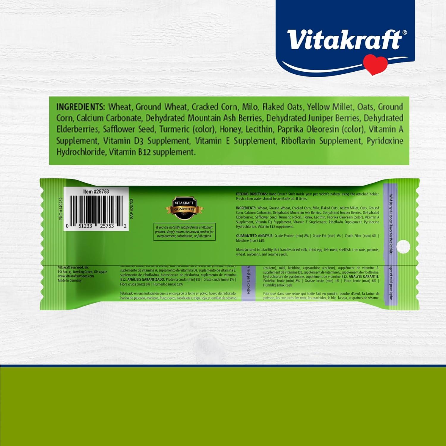 Vitakraft Crunch Sticks Galletas para Conejos - Zanahoria y Miel