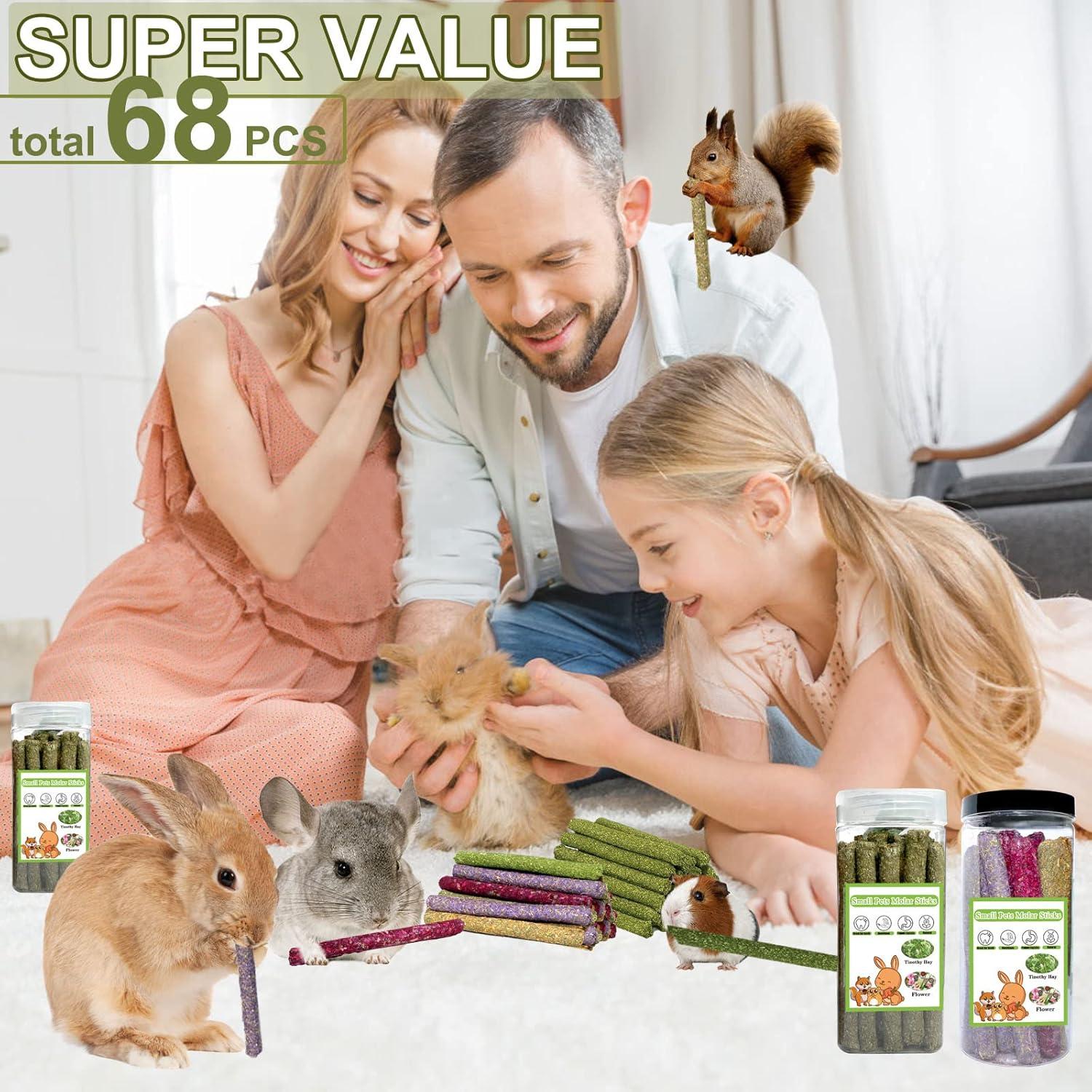 68 Juguetes para Roer Conejos AKLHLKK - Heno Timothy Natural