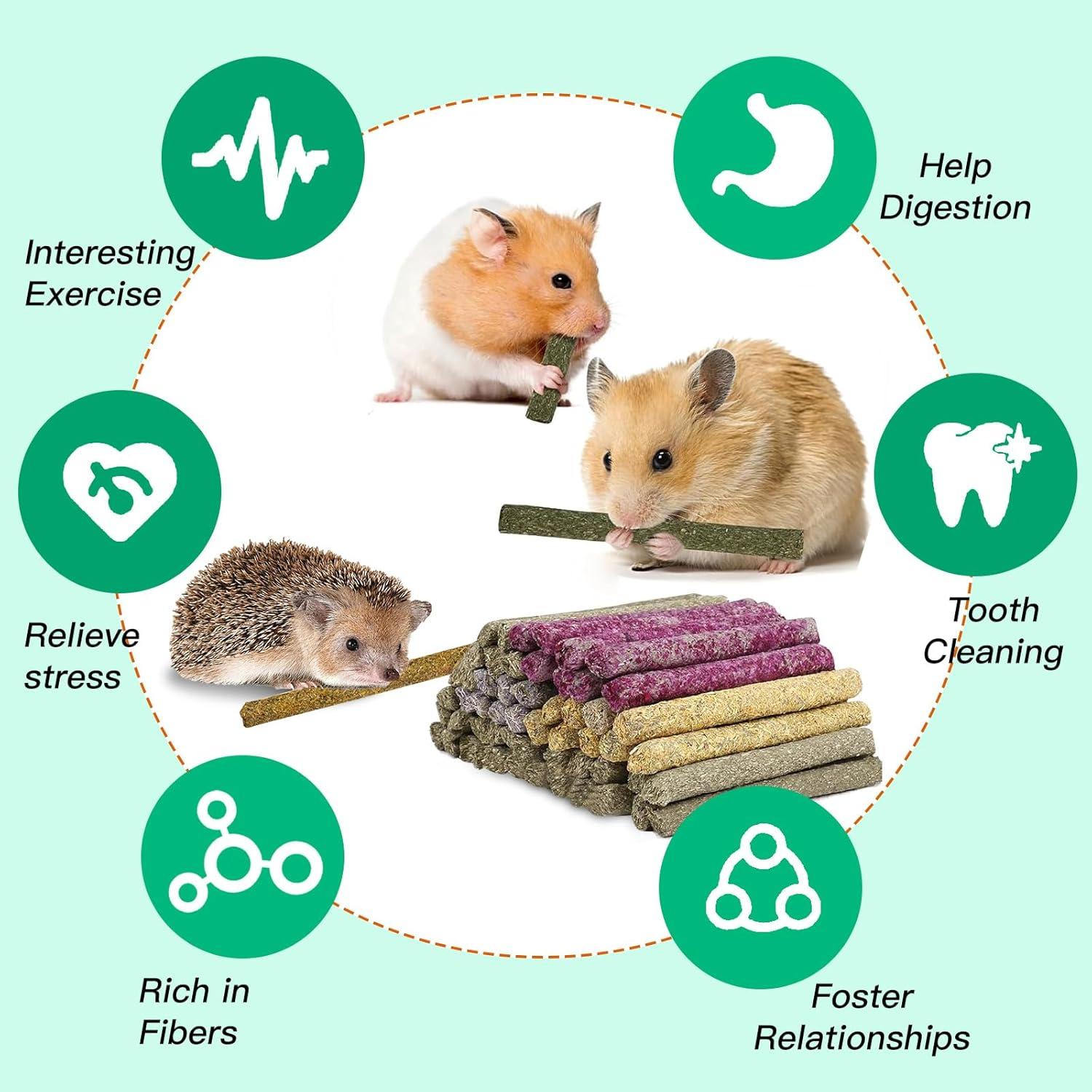 33 Palitos Masticables Naturales Jorewood para Conejos y Cobayas