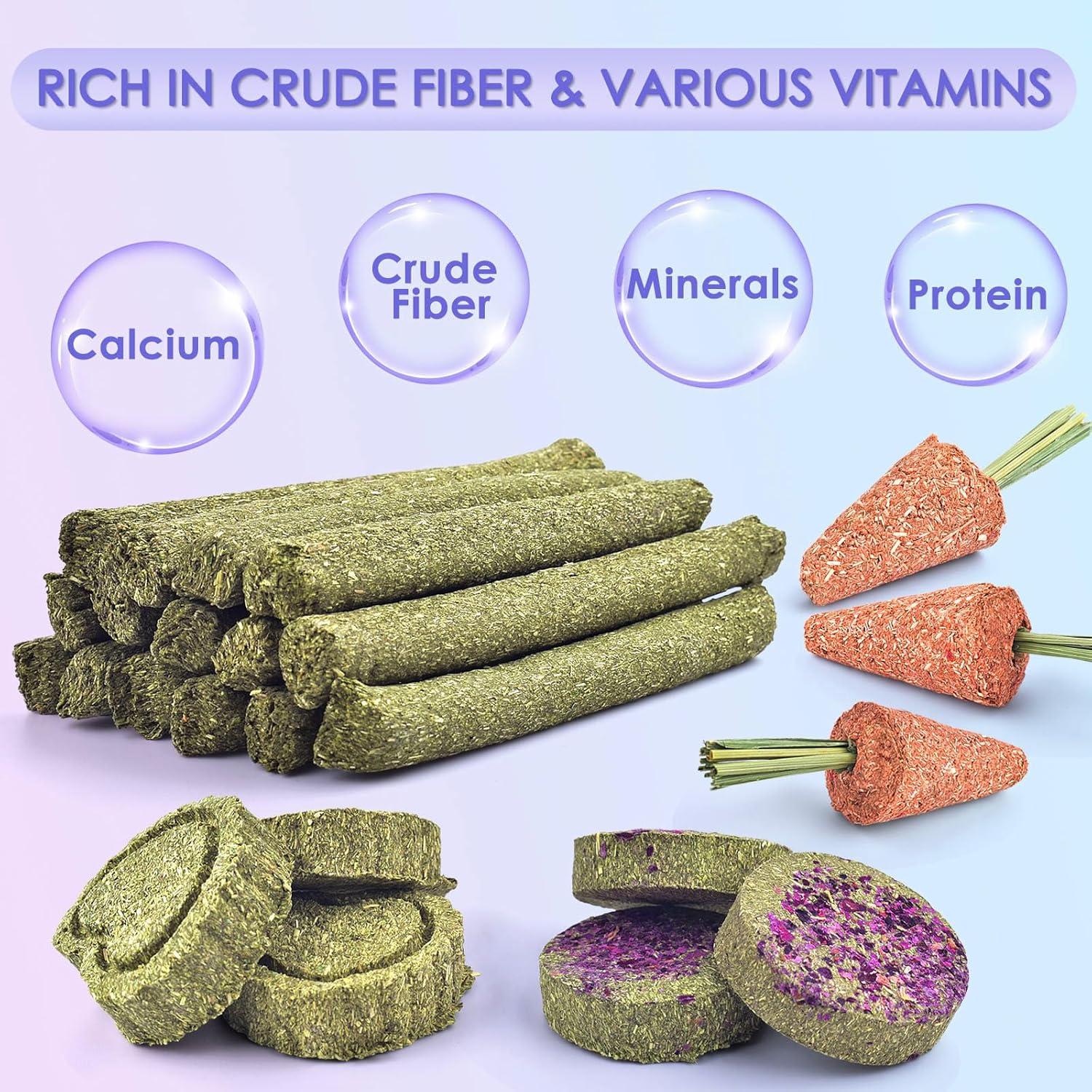 Golosinas Saludables para Conejos KATUMO 24pcs Heno Timothy