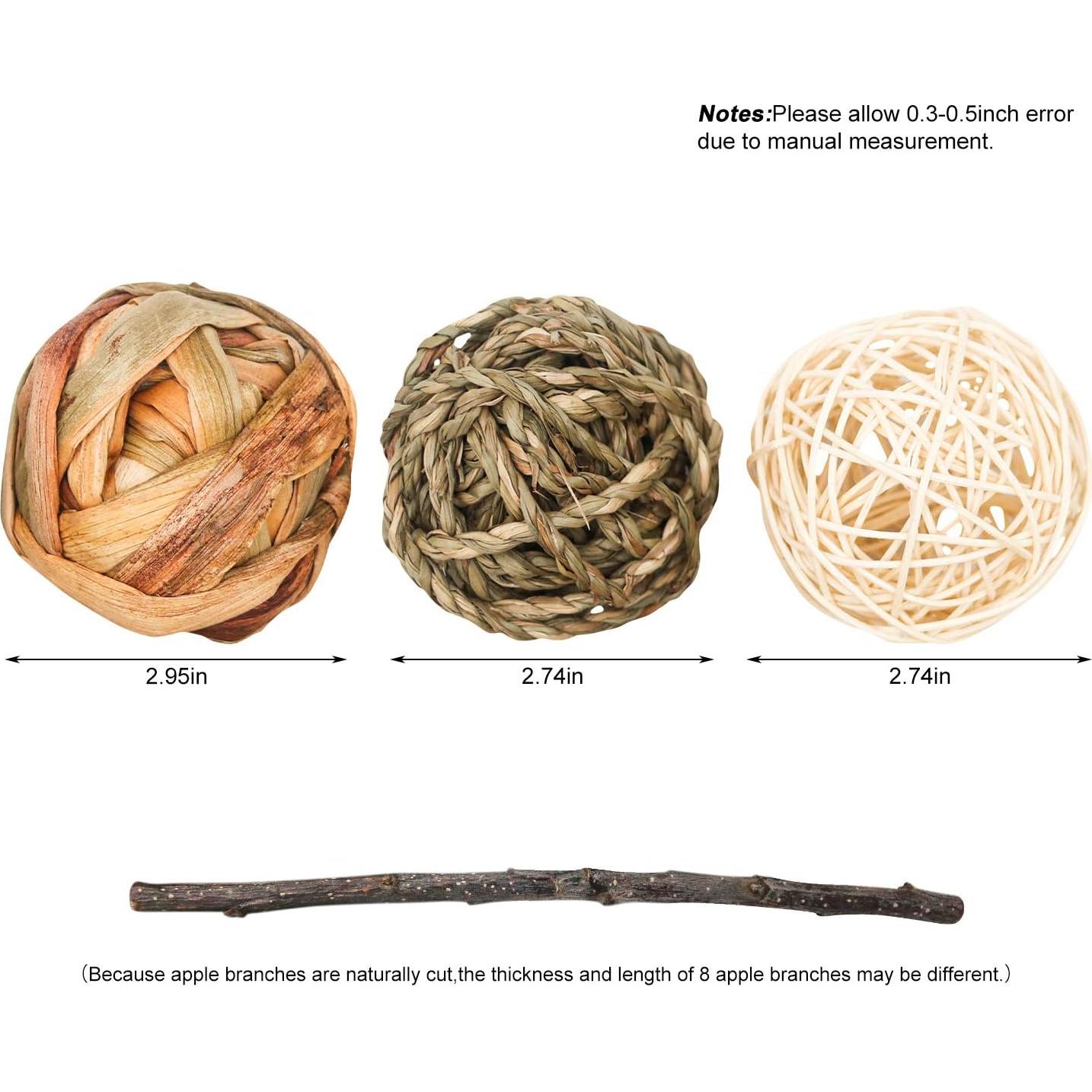 9 Pelotas de Juego para Mascotas Bac-kitchen - Naturales