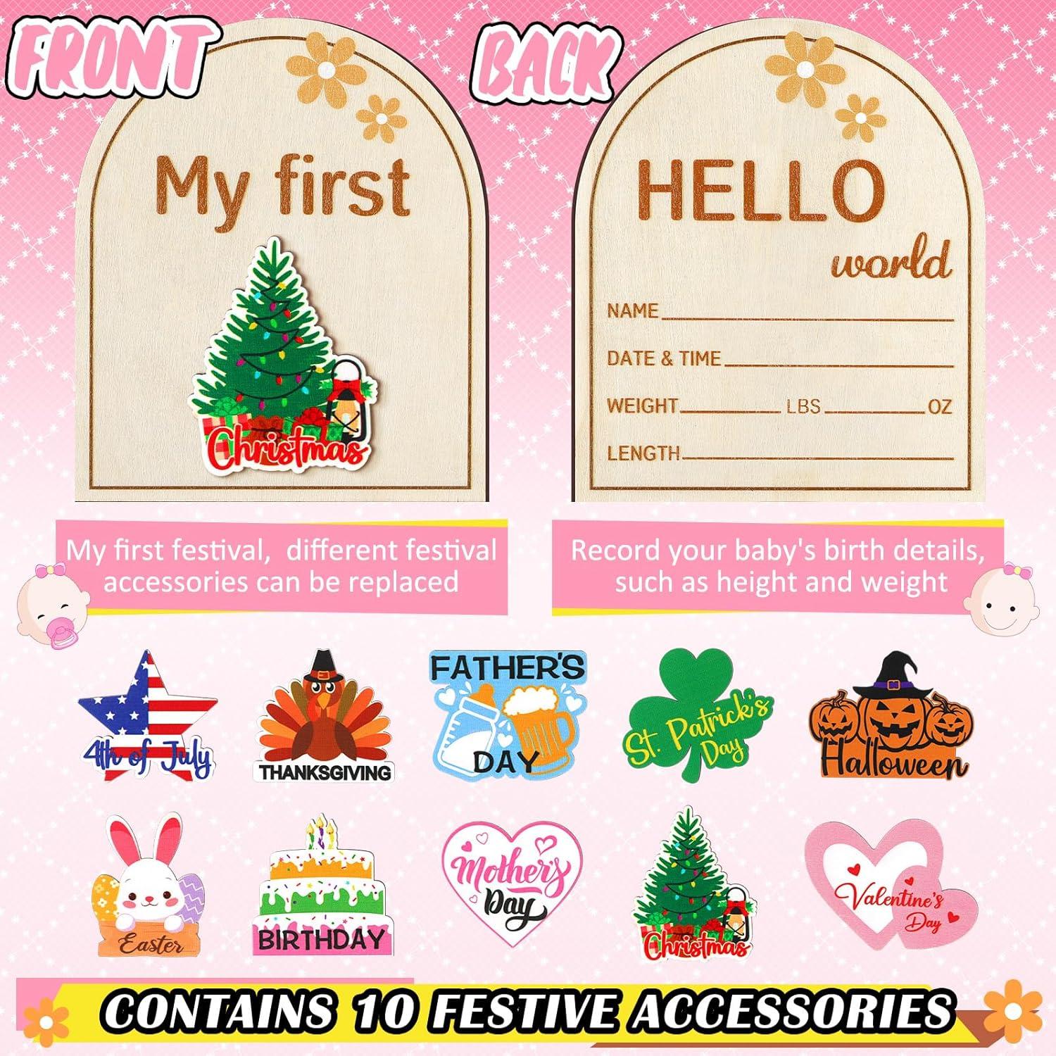 23 Piezas Tarjetas de Hitos Mensuales para Bebés Vercraft