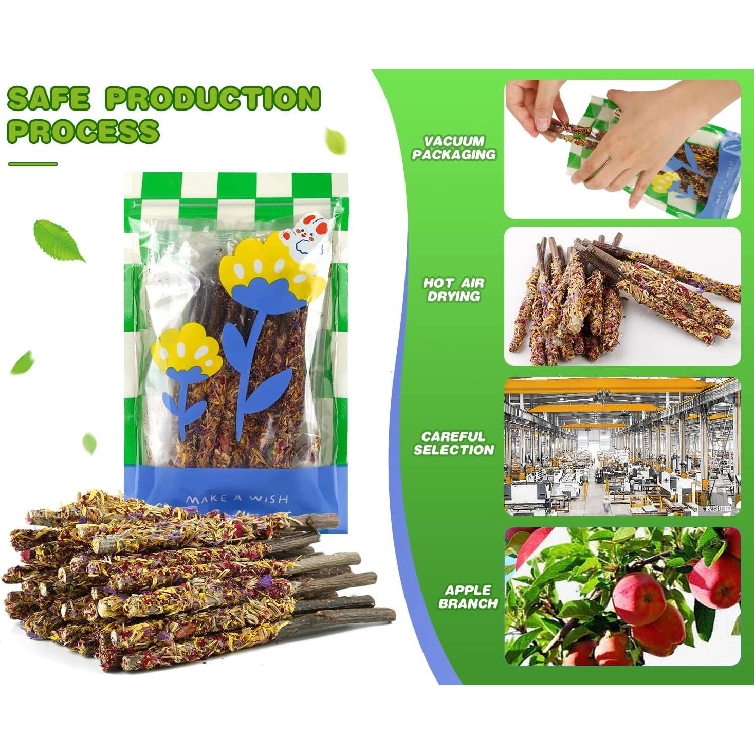 Juguetes Masticables Abizoo para Conejos 18PCS Orgánicos