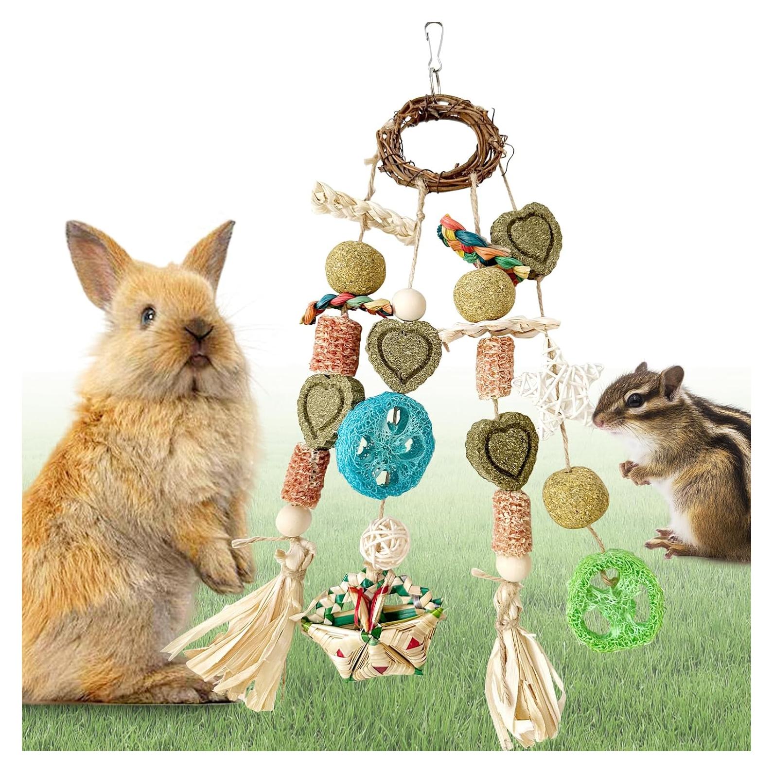 Juguete de Masticar para Conejos Tyotrbs - Natural y Multifuncional