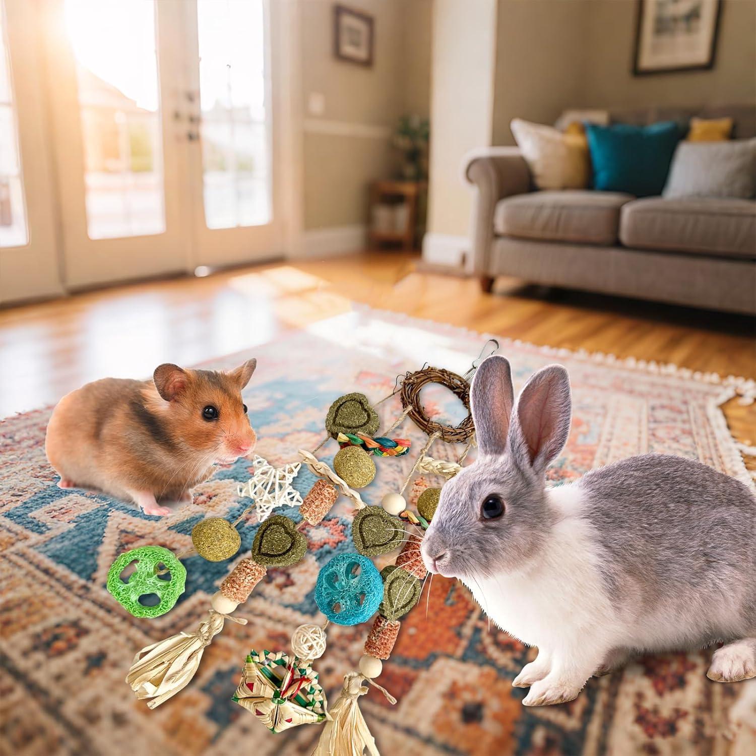 Juguete de Masticar para Conejos Tyotrbs - Natural y Multifuncional