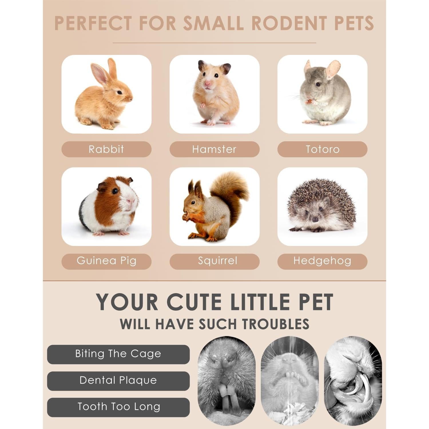 Bissap 72 PCS Snacks Masticables para Conejos y Roedores