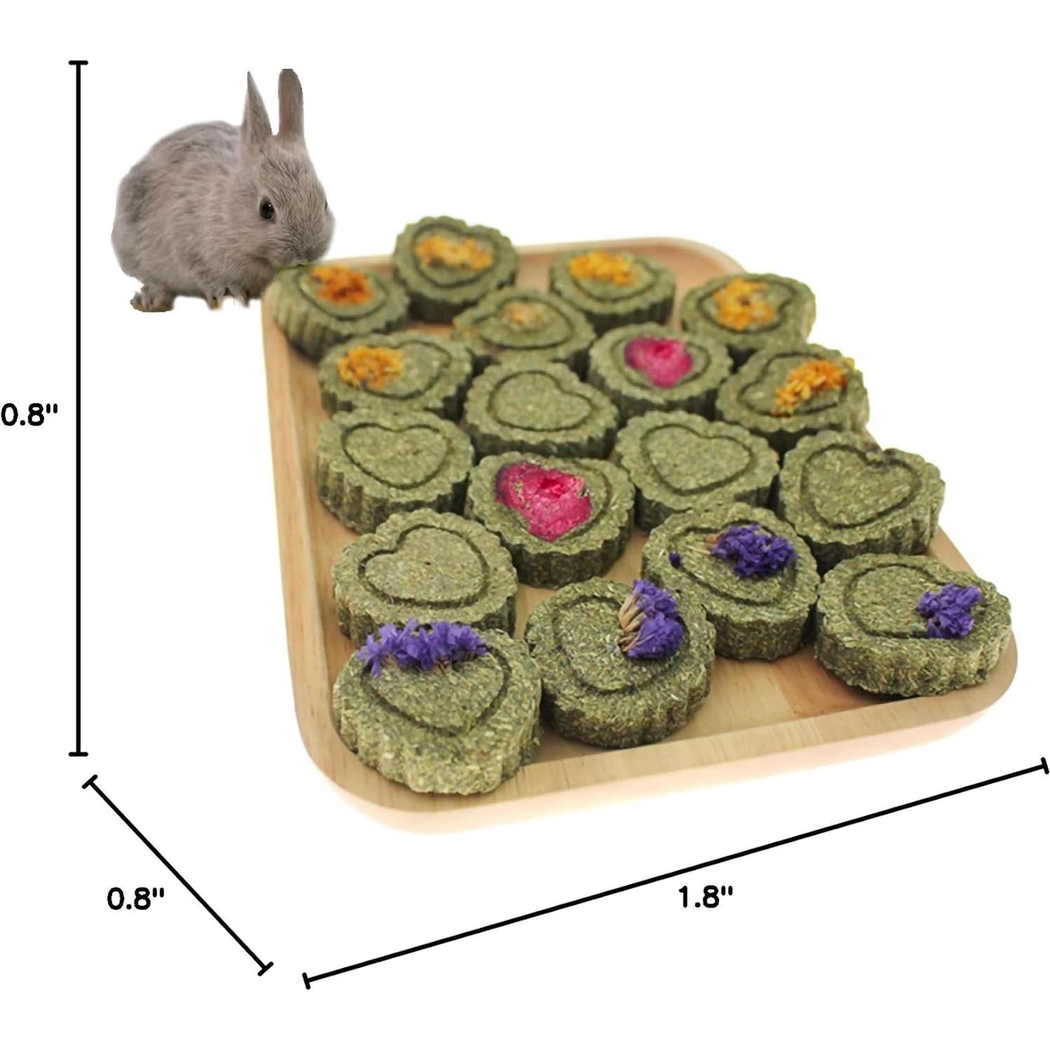 36 Juguetes Masticables para Conejos Hamiledyi - Pastelitos de Heno