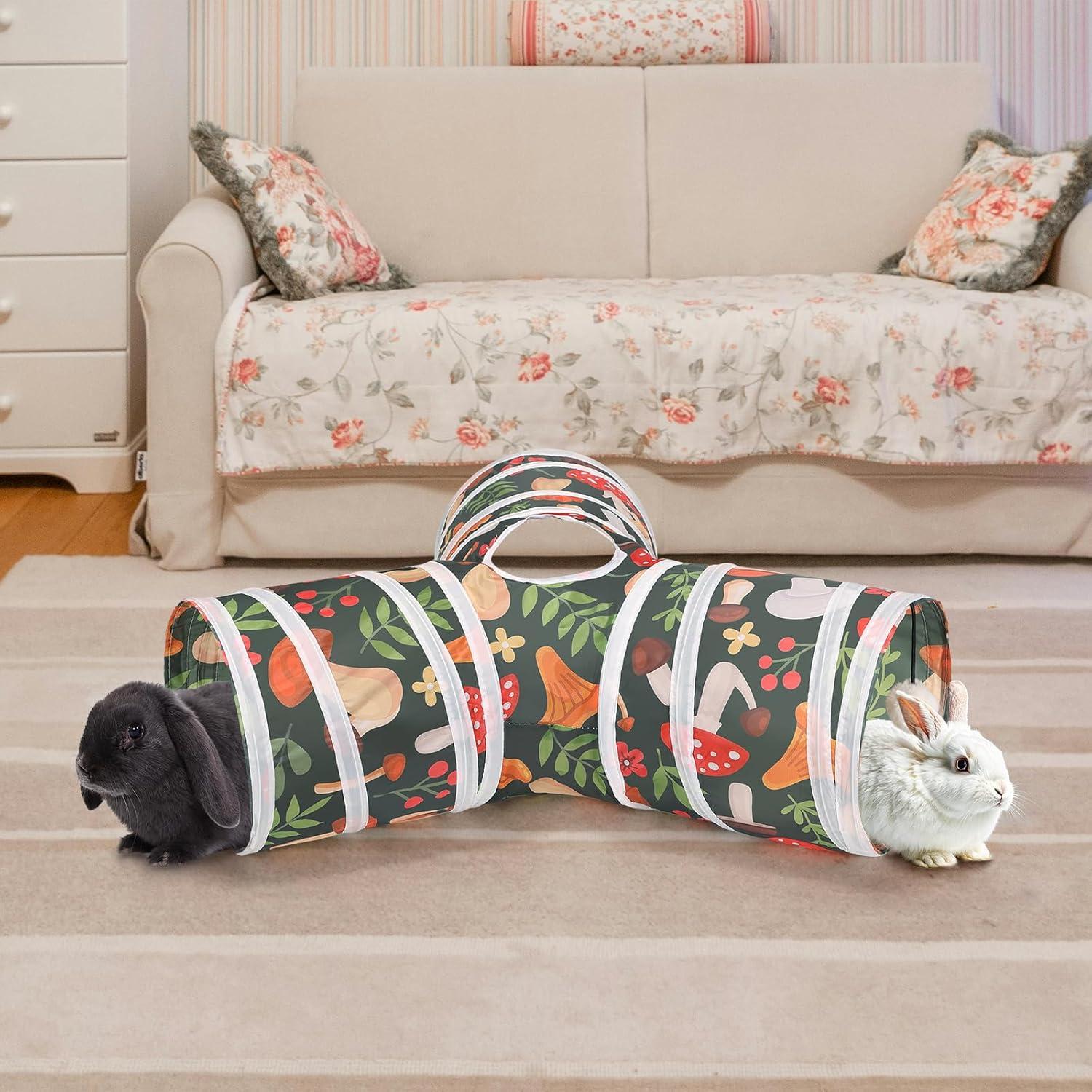 Túnel y Juguetes para Conejos Mechpia - Kit de Masticar