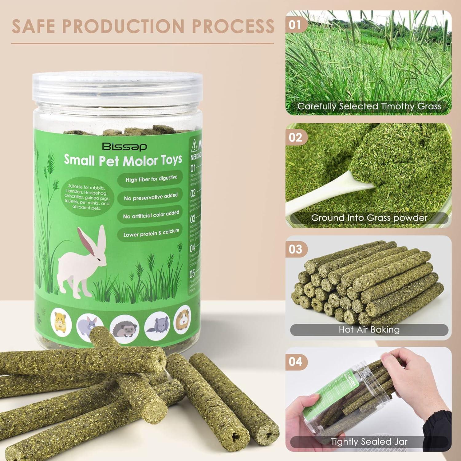 Palitos Masticables de Heno Timothy Bissap 38PCS 283g