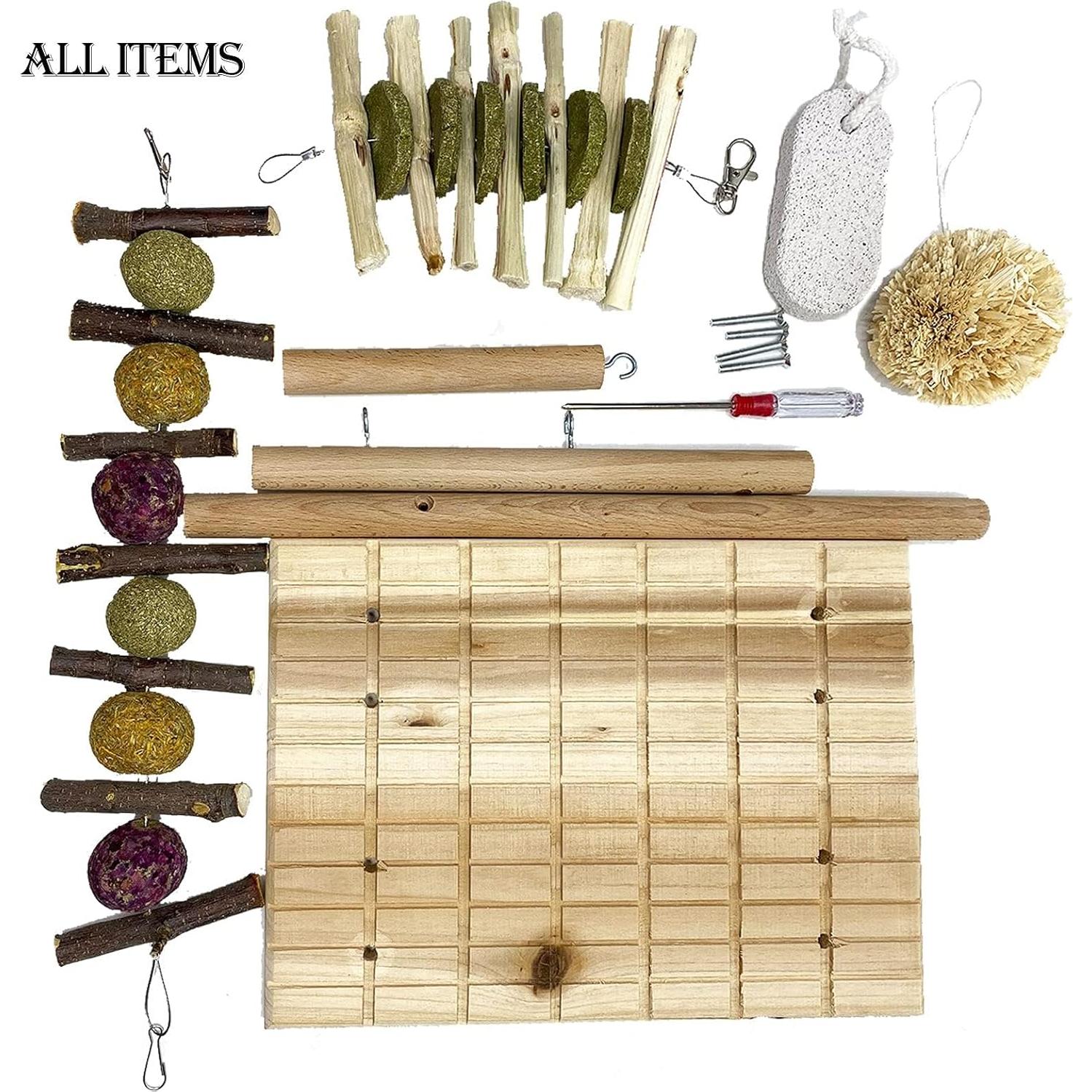 Juguete de Masticar para Conejos Kathson - Plataforma de Madera