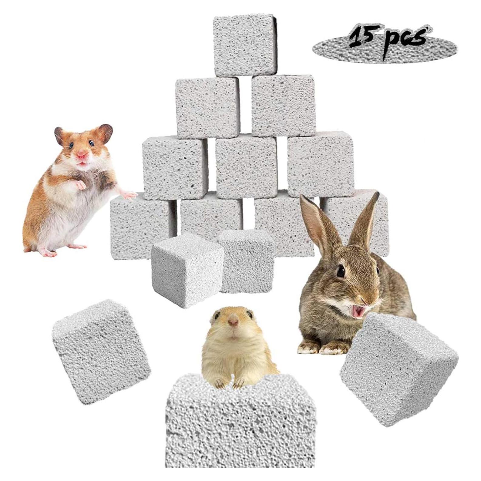 Bloques de Lava para Masticar PINVNBY 15 Pcs - Salud Dental Roedores