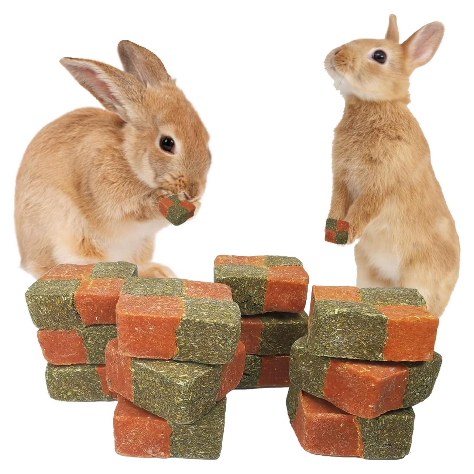 Juguetes de Masticar Zanahoria Fhiny 12 PCS para Conejos y Hámsters